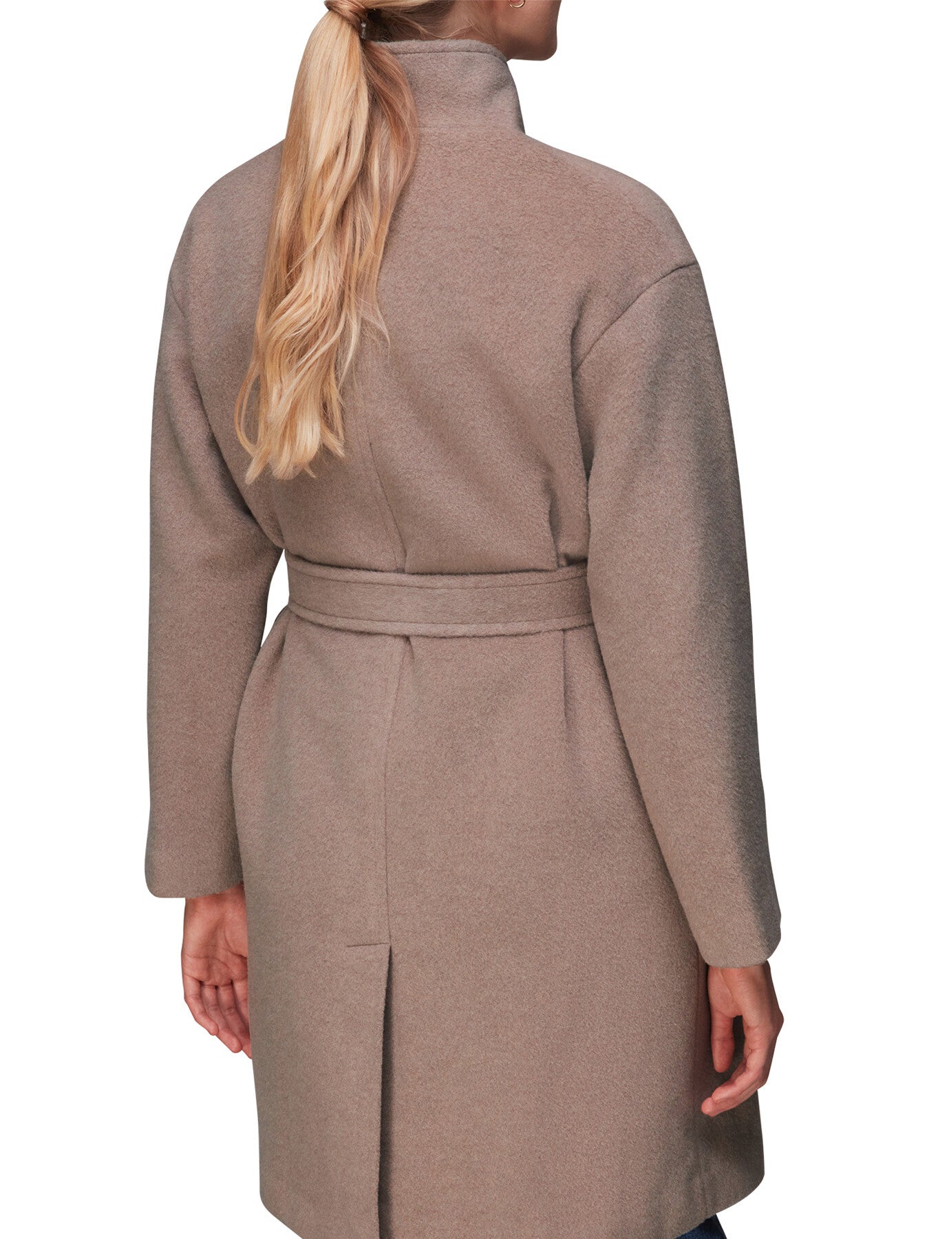Clara Funnel Neck Wool Coat