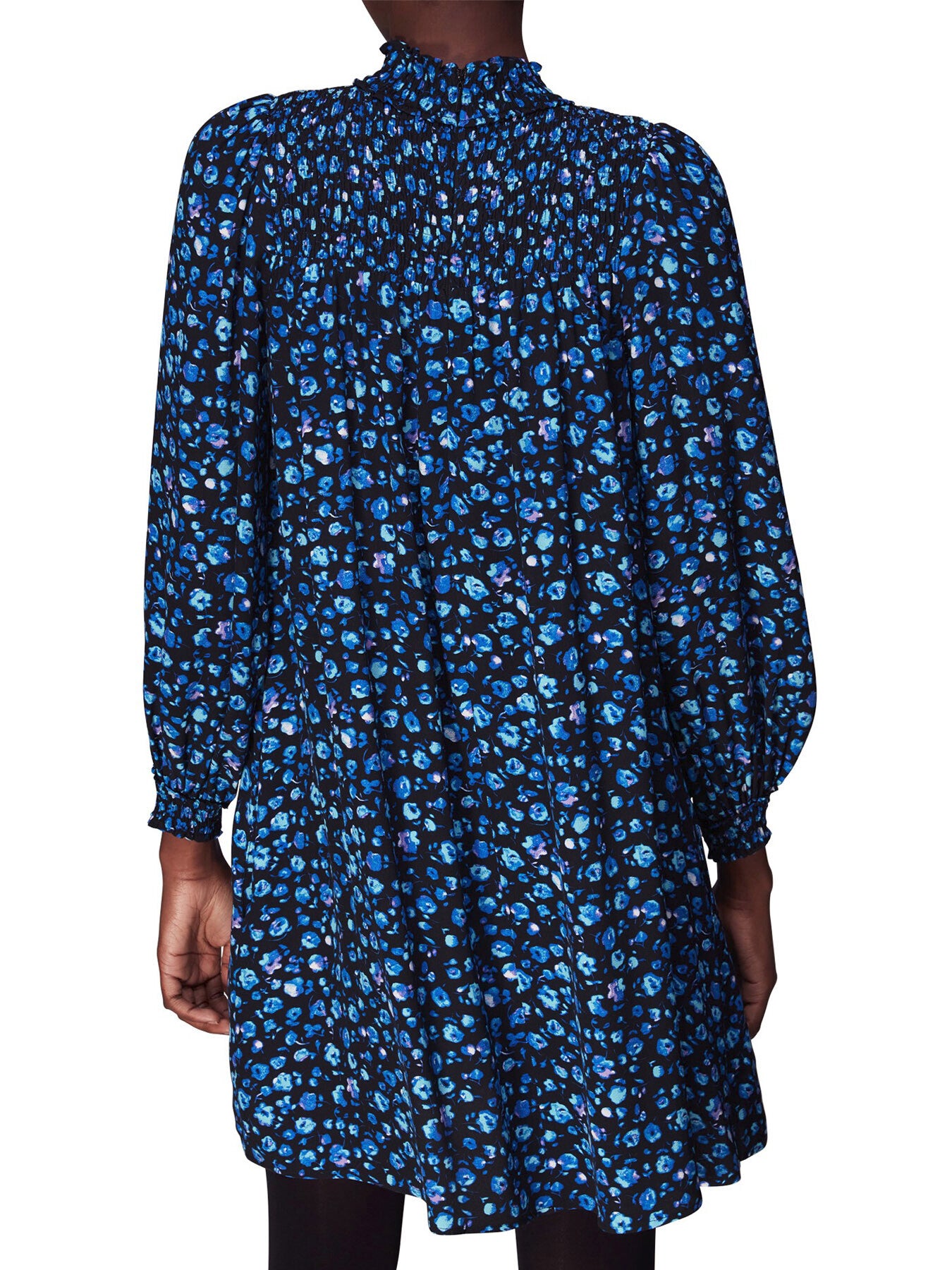 Blurred Floral Trapeze Dress