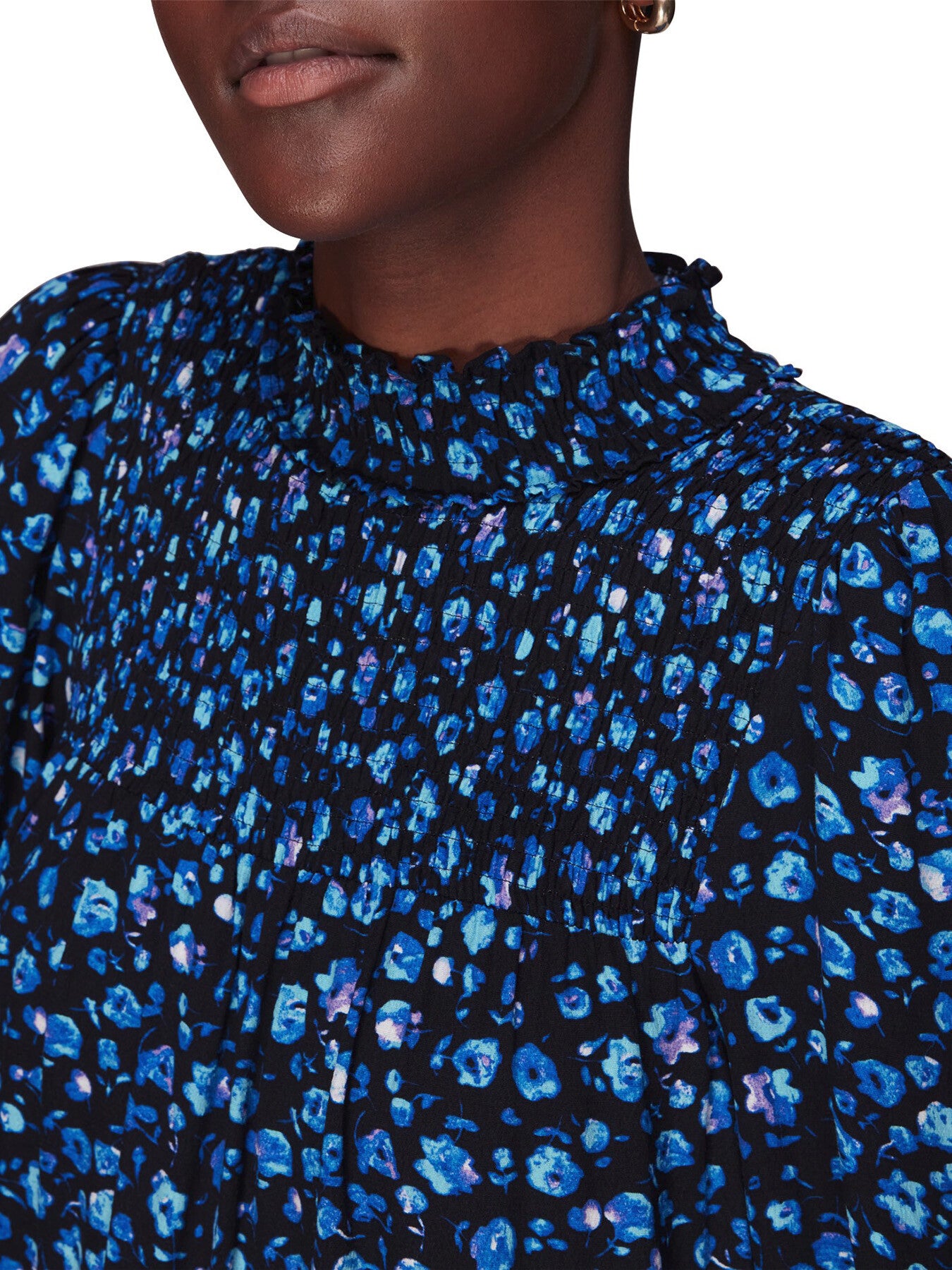 Blurred Floral Trapeze Dress