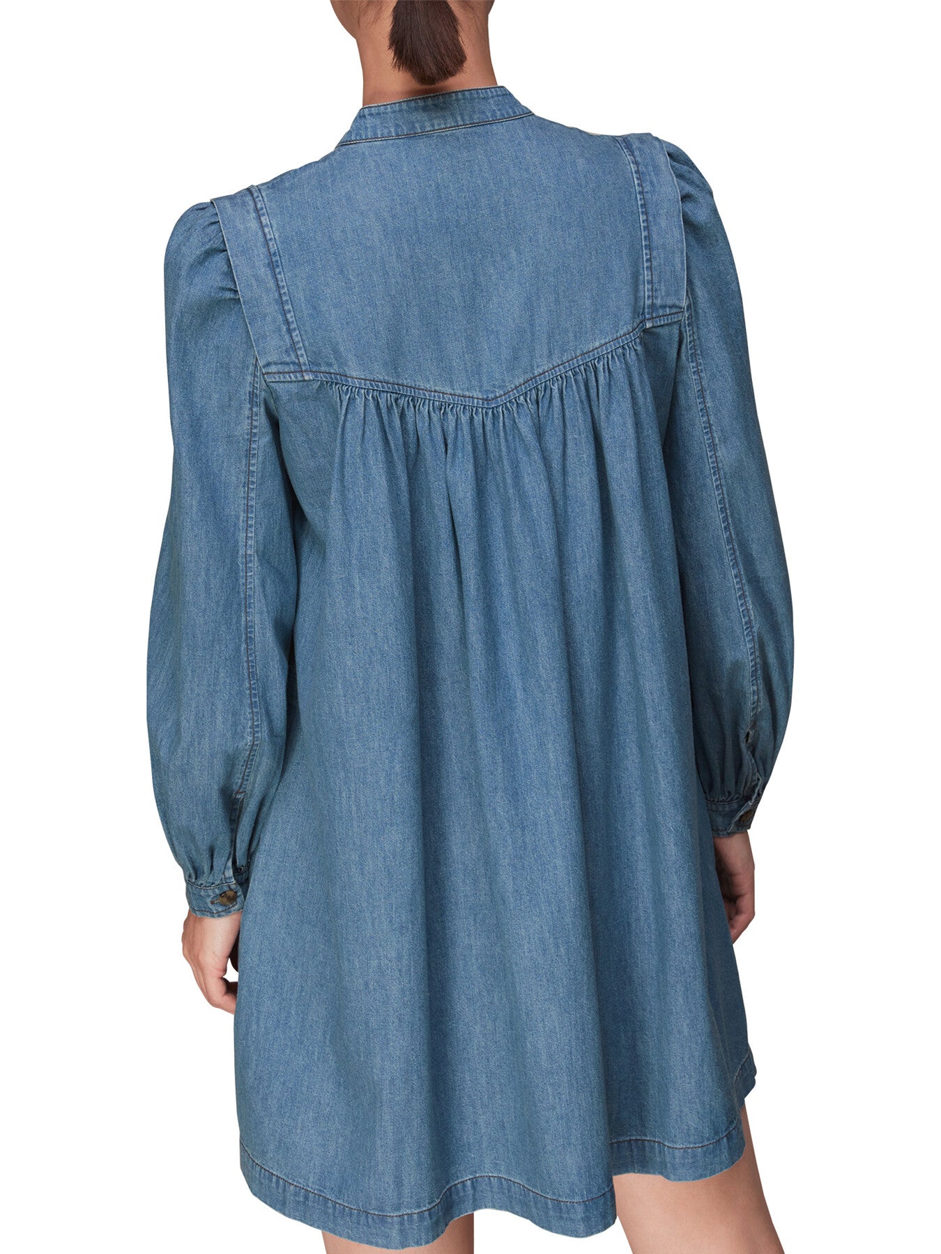 Chambray Trapeze Dress
