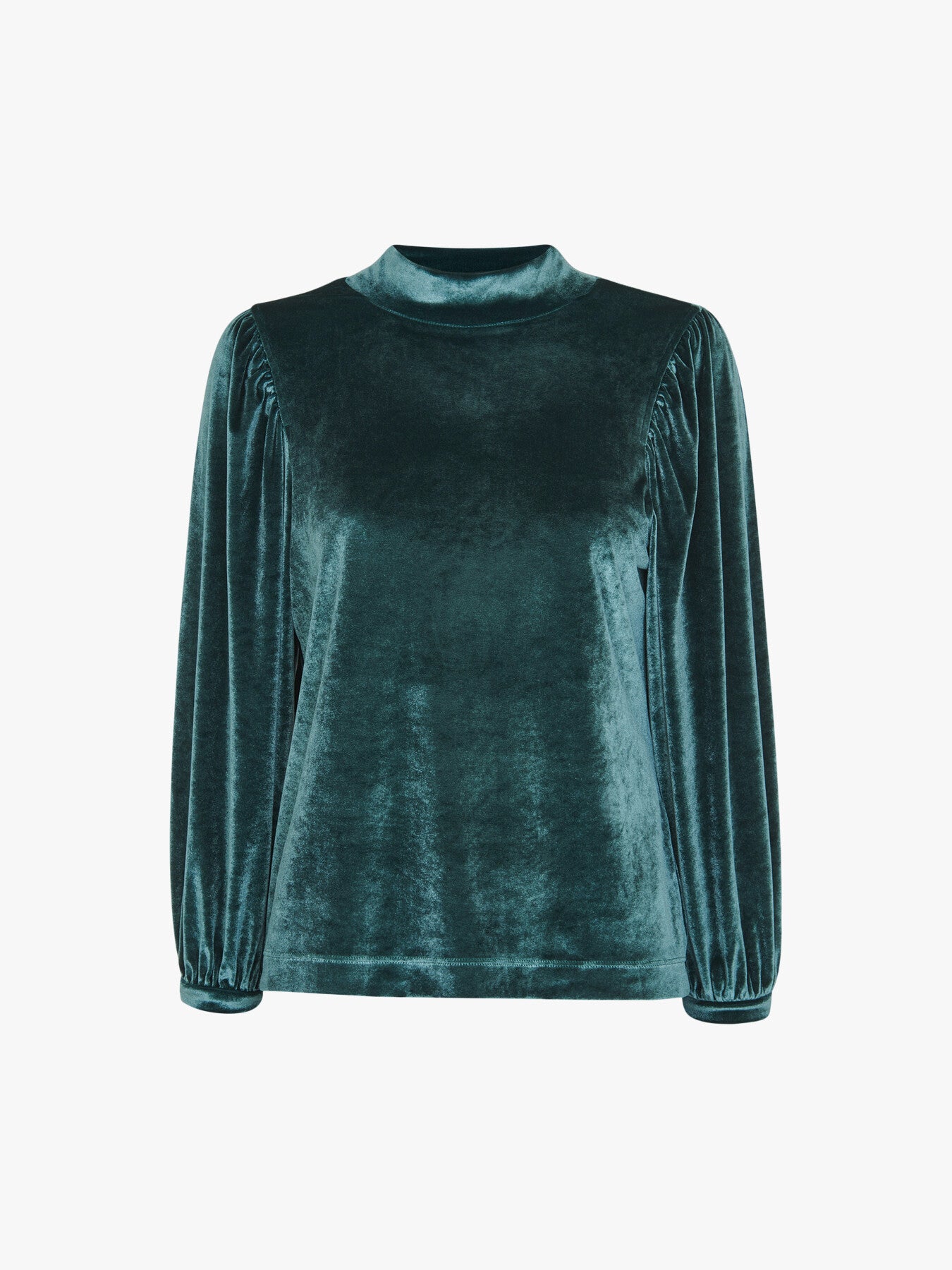 High Neck Velvet Top
