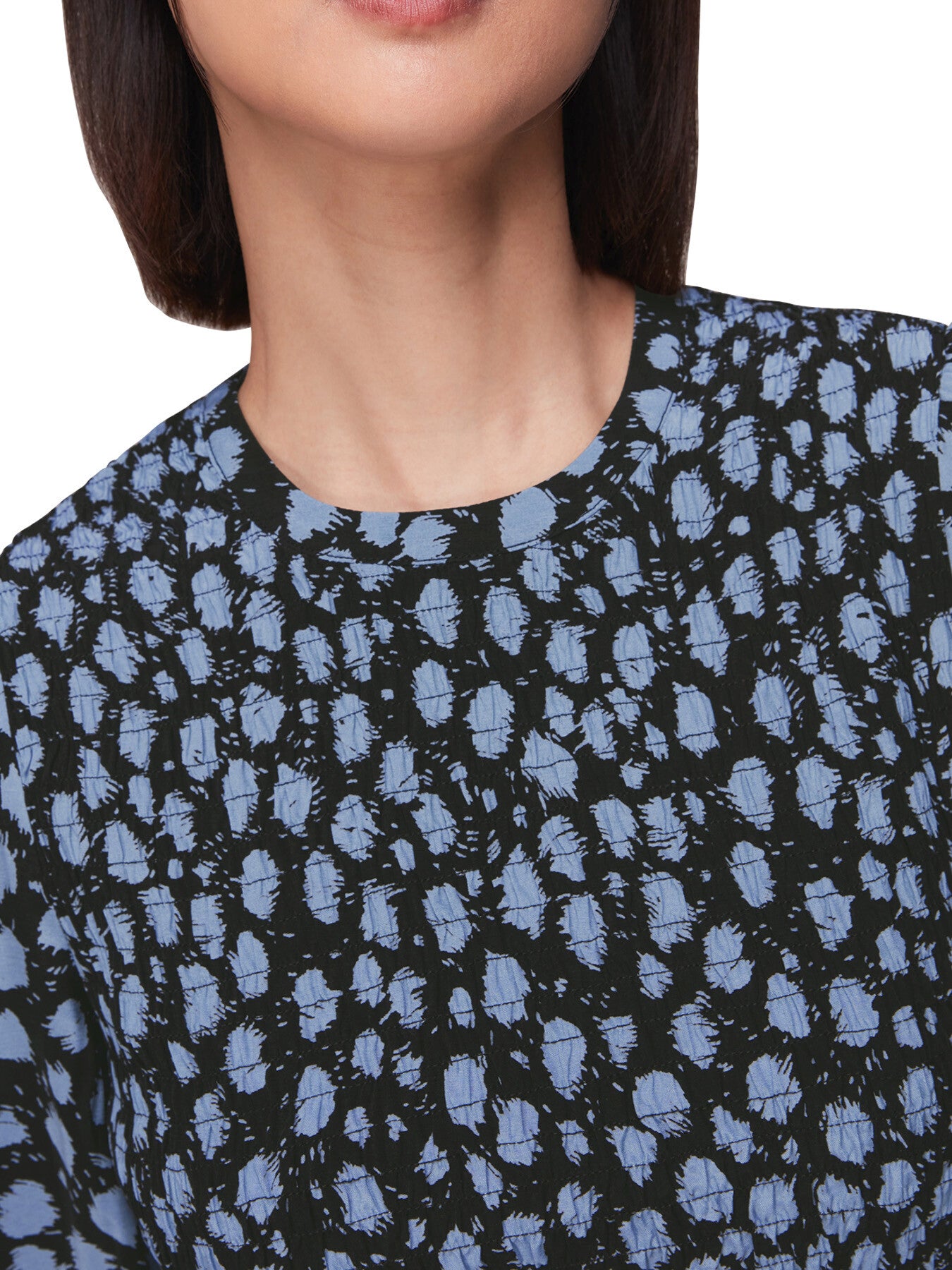 Dalmatian Shirred Midi Dress