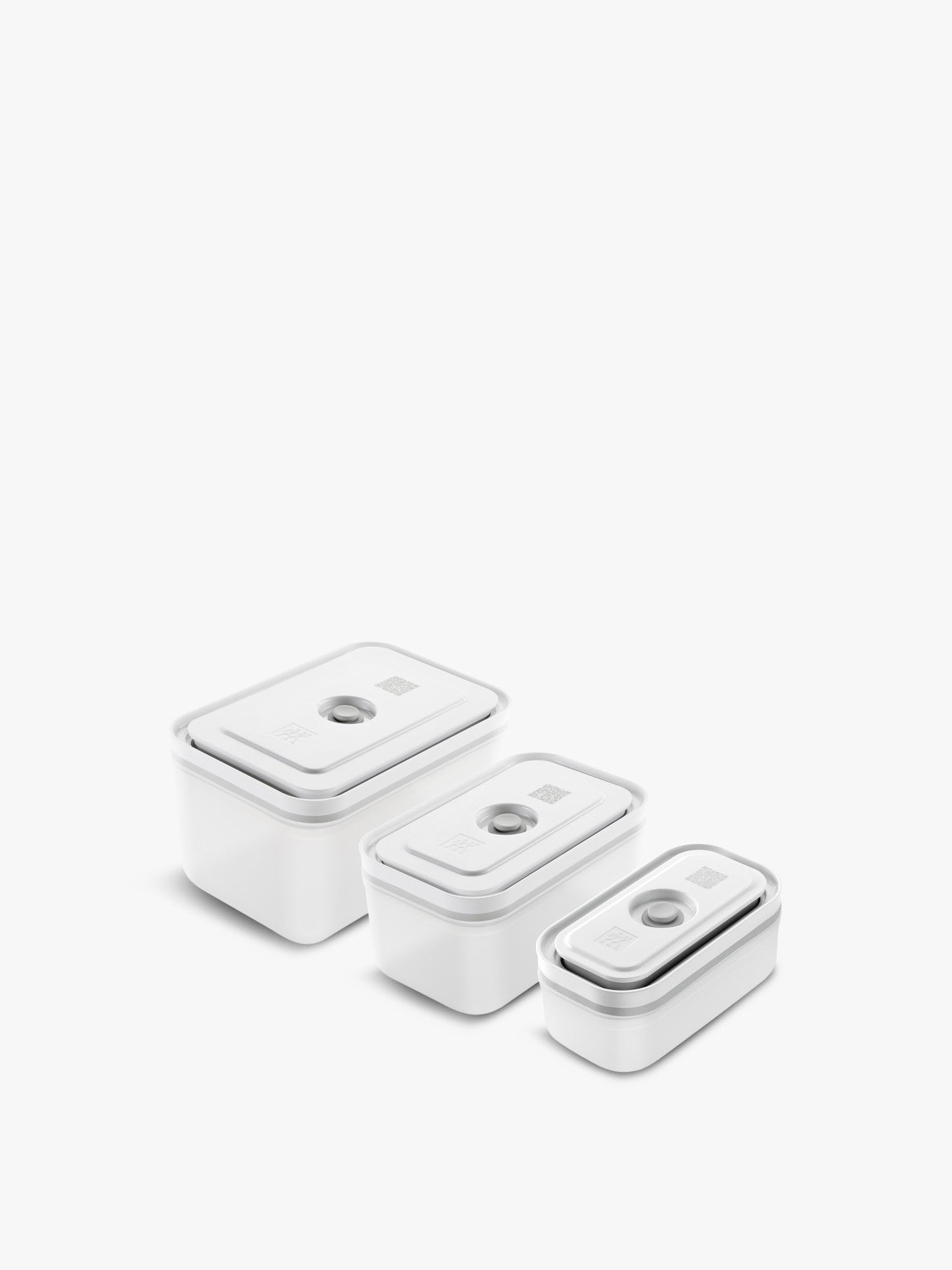 Set Of 3 Rectangular Plastic Food Storage Vacuum Boxes