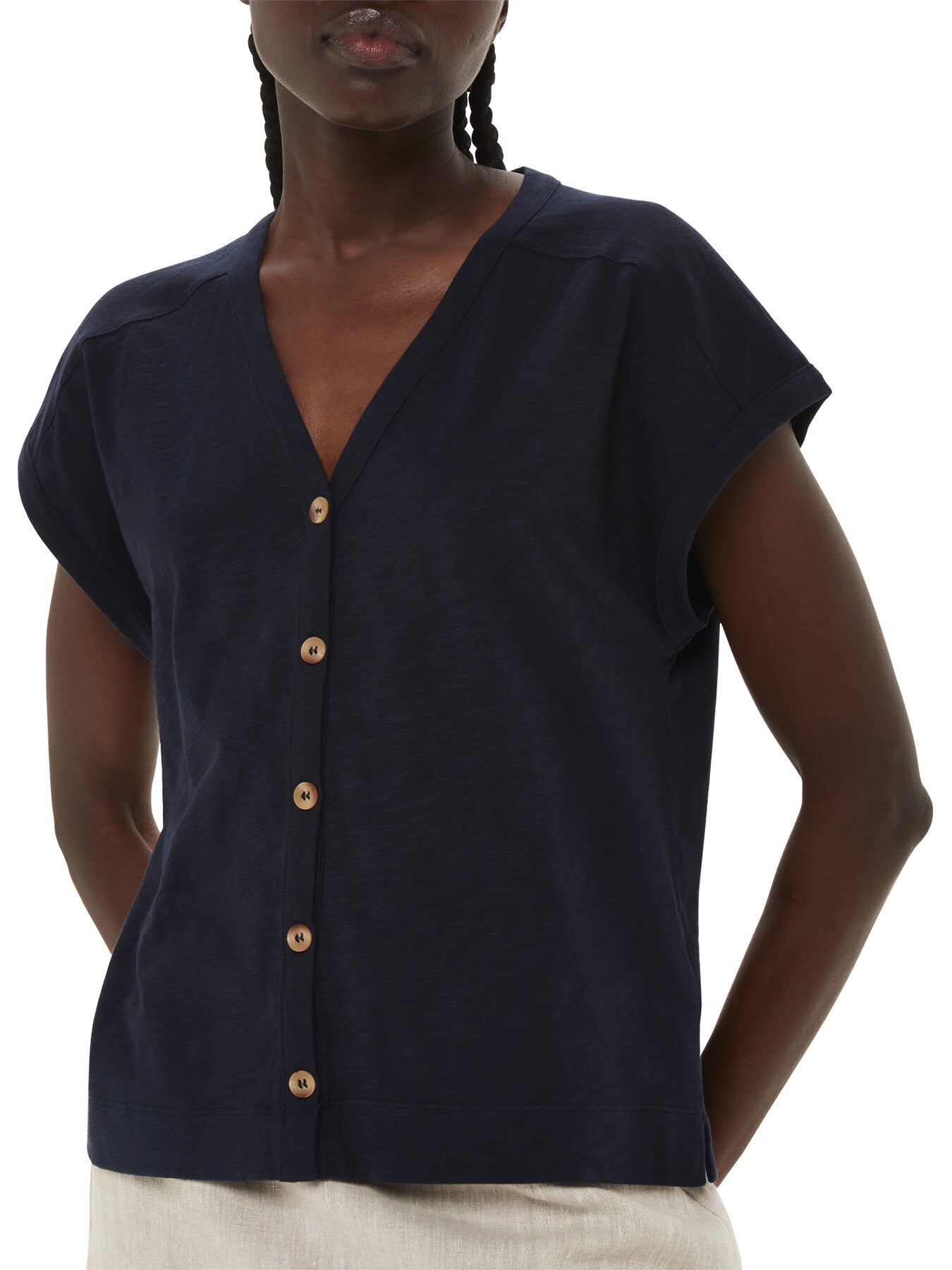 Aubrie Button Through Top