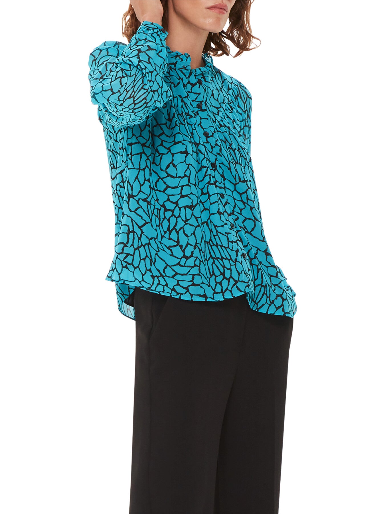 Terrazzo Button Front Blouse