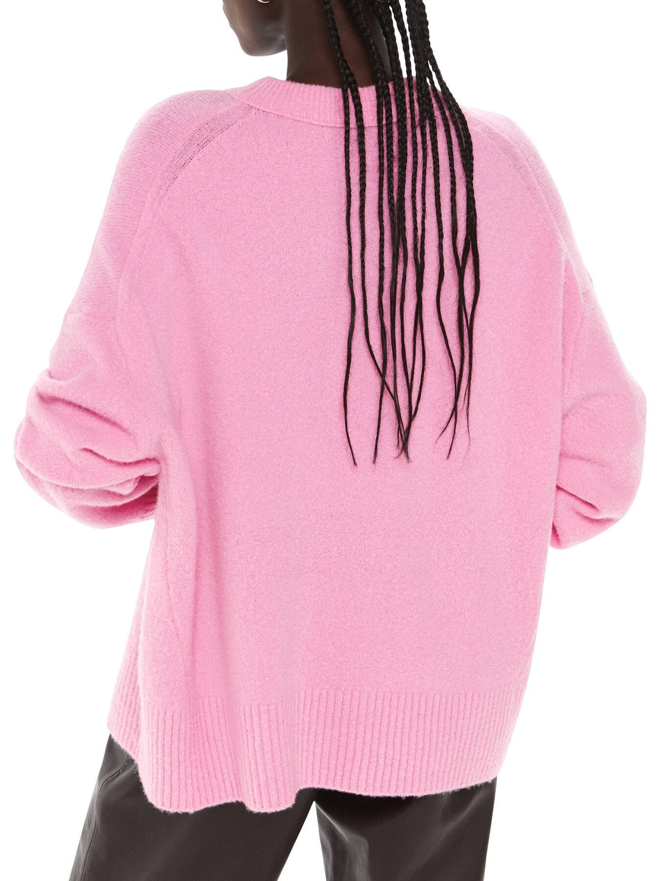 Textured Boyfriend Crew Neck
