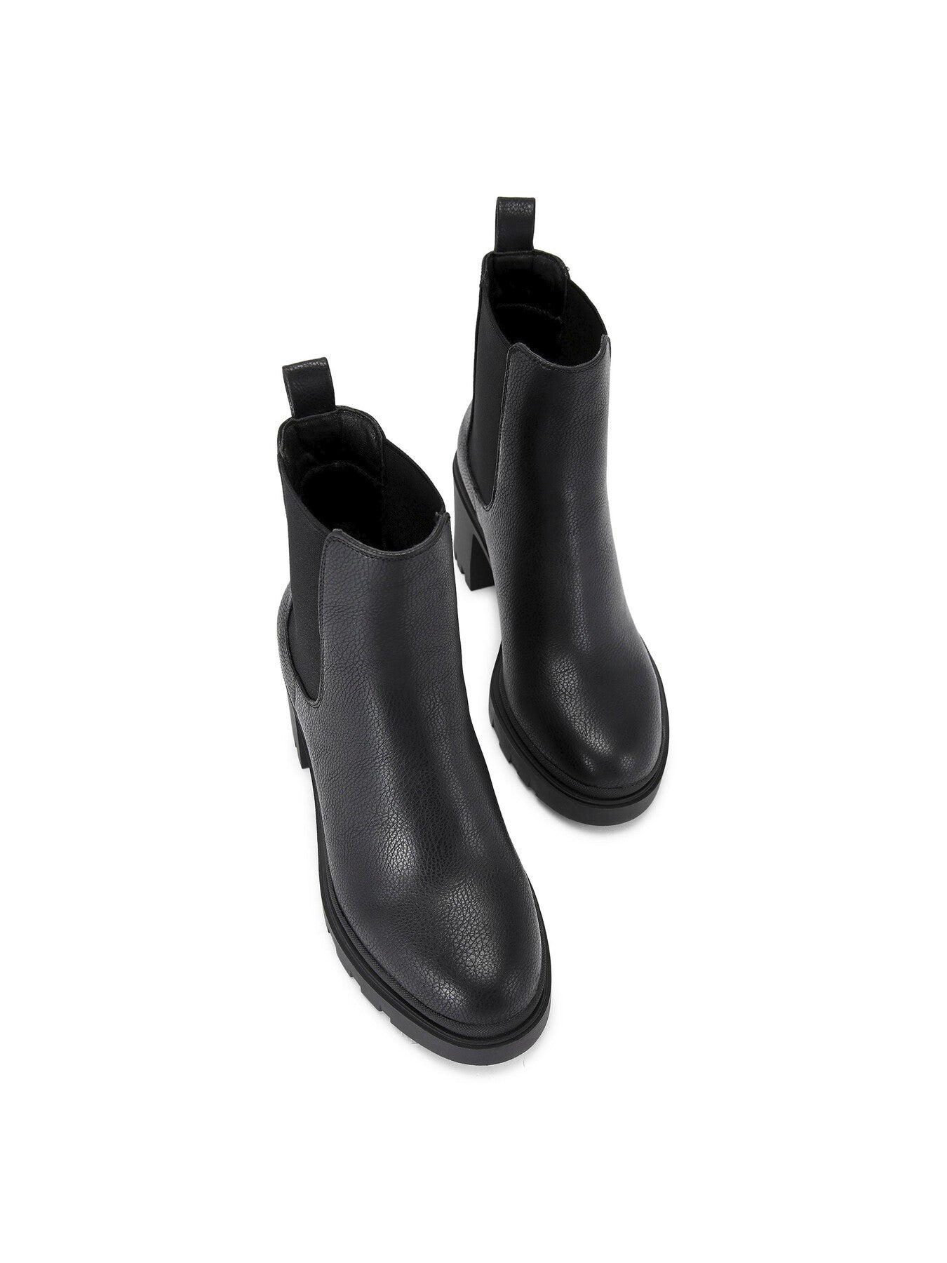 Boulder Heeled Ankle Boots Black