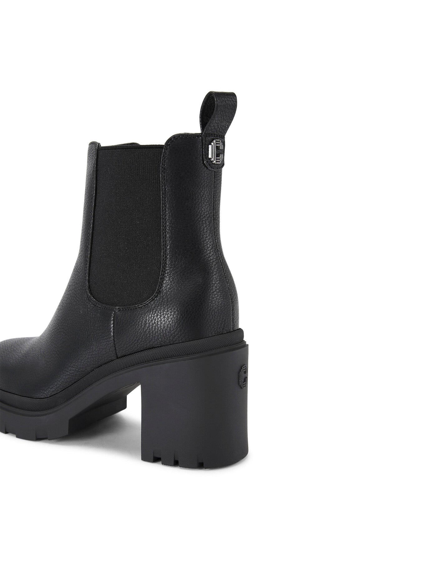 Boulder Heeled Ankle Boots Black