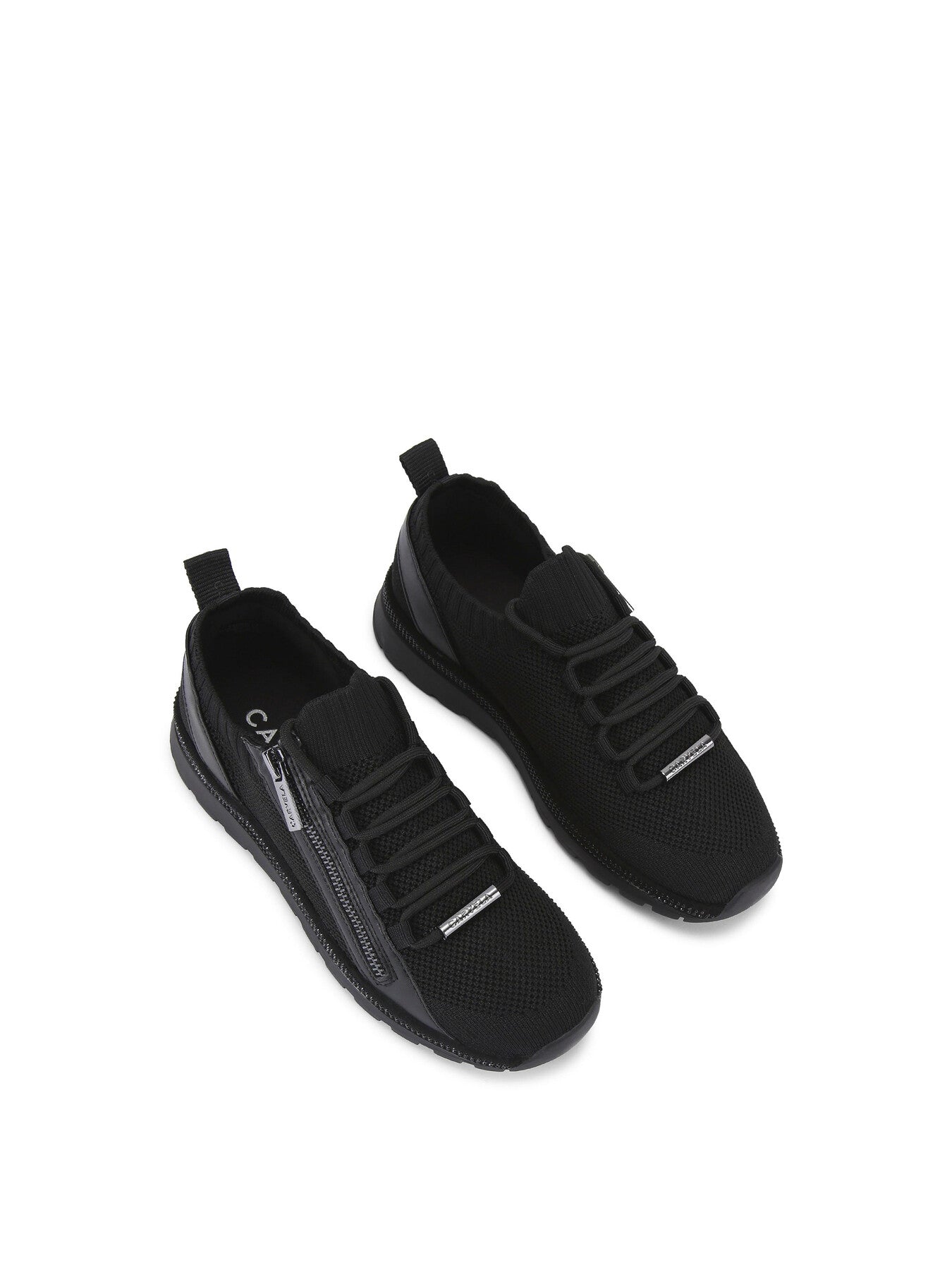 Pace Zip Knit Trainers Black