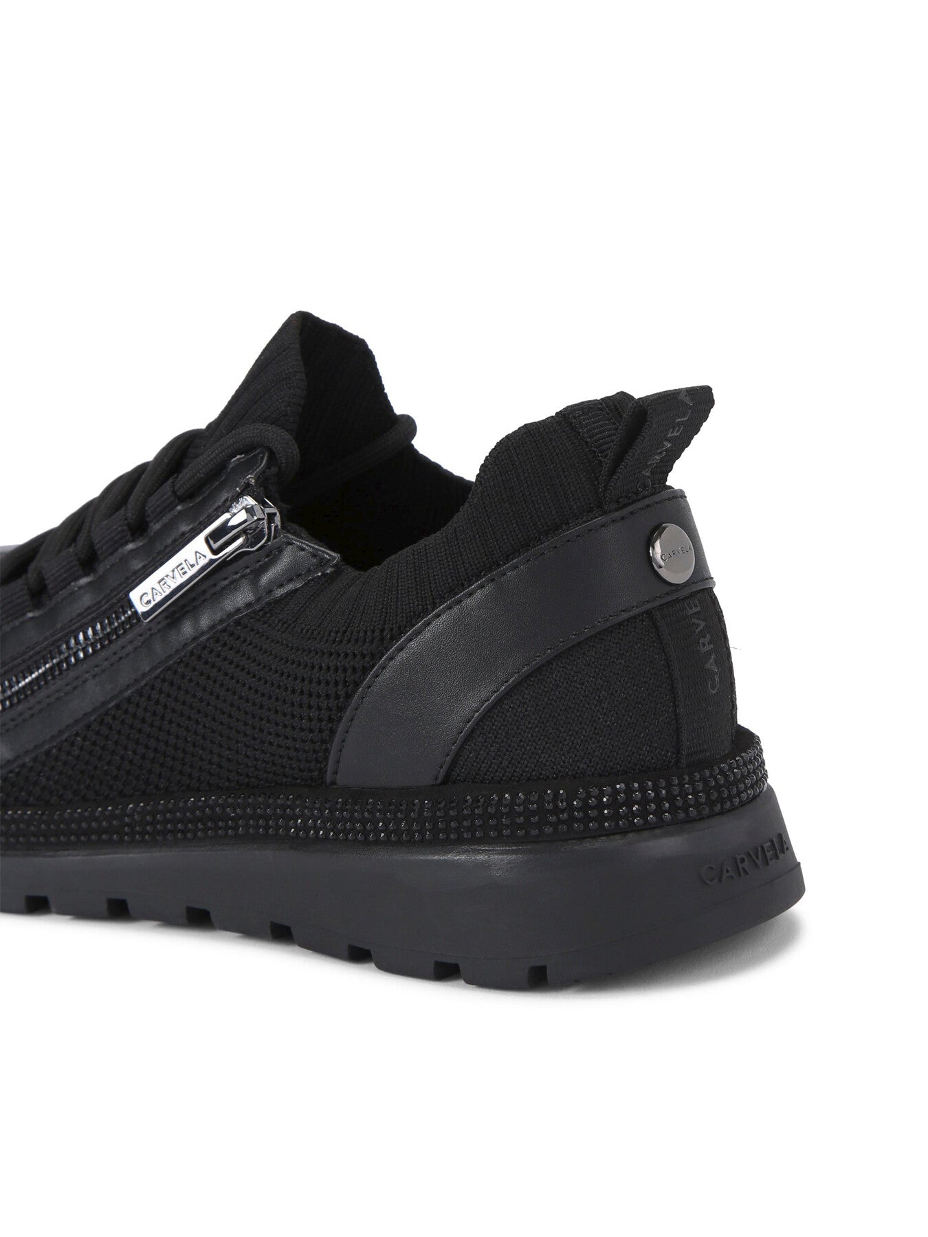 Pace Zip Knit Trainers Black