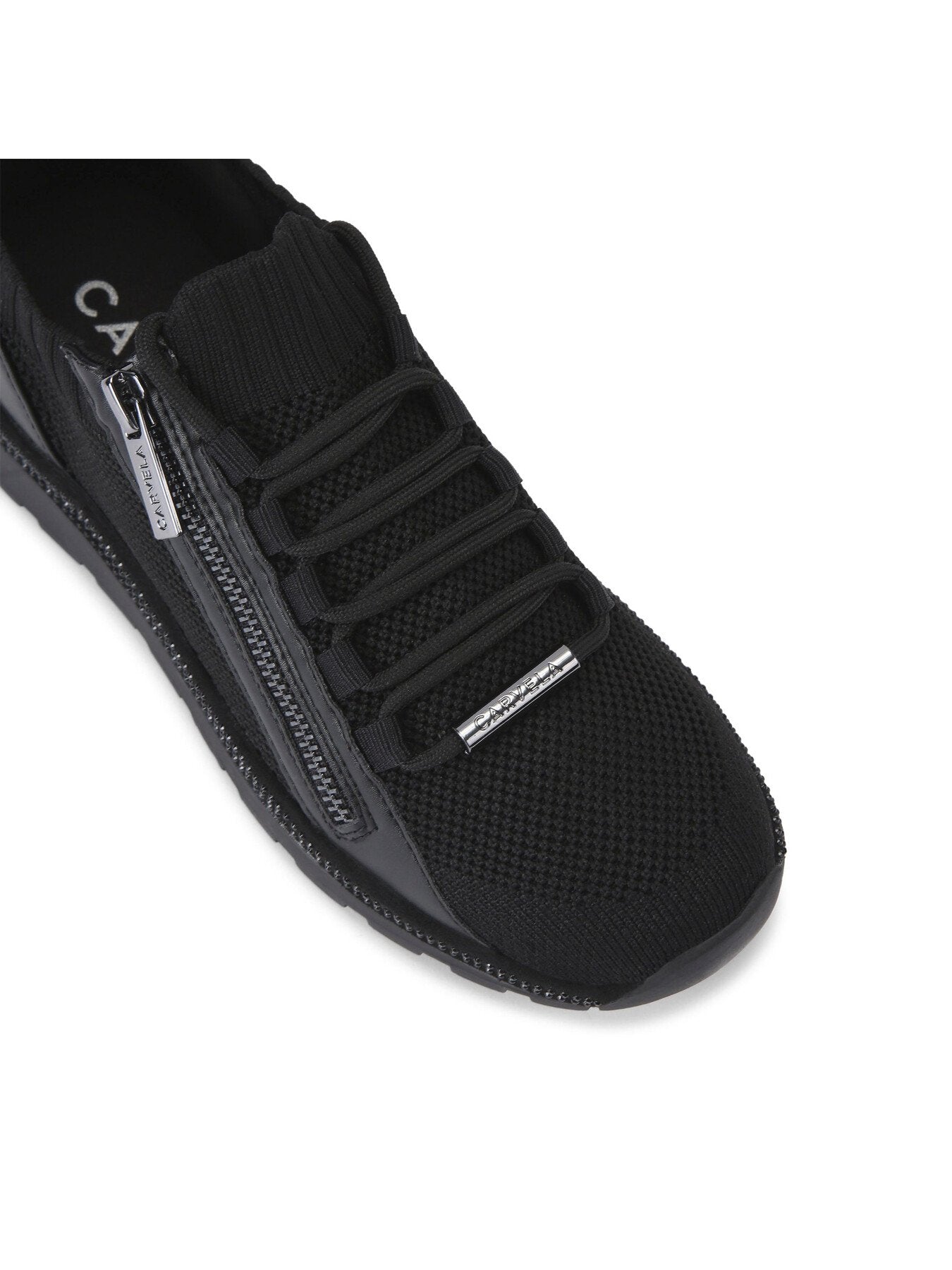 Pace Zip Knit Trainers Black