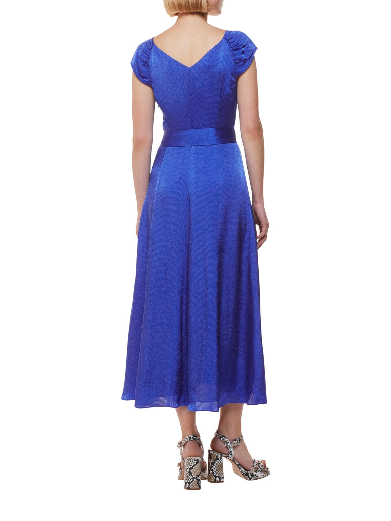 Arie Hammered Satin Midi Dress