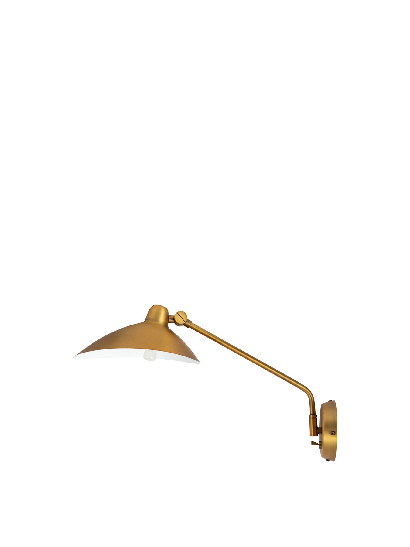 Milton Swing Arm Wall Light Brass