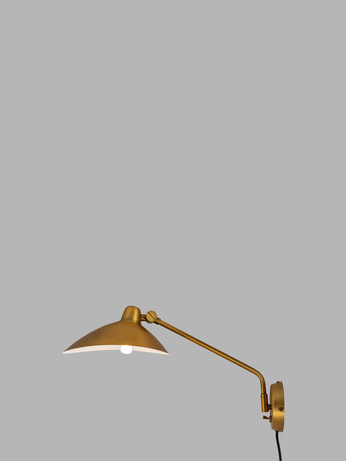 Milton Swing Arm Wall Light Brass