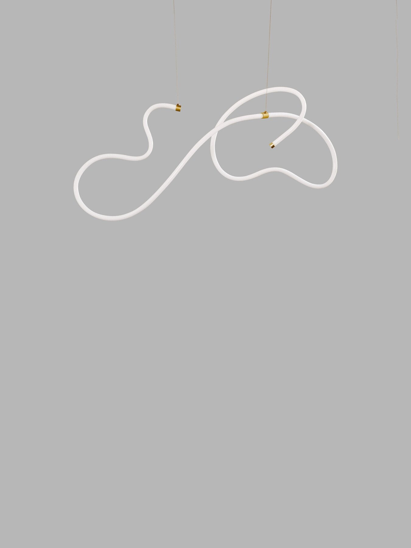 Squiggle LED Pendant White/Gold