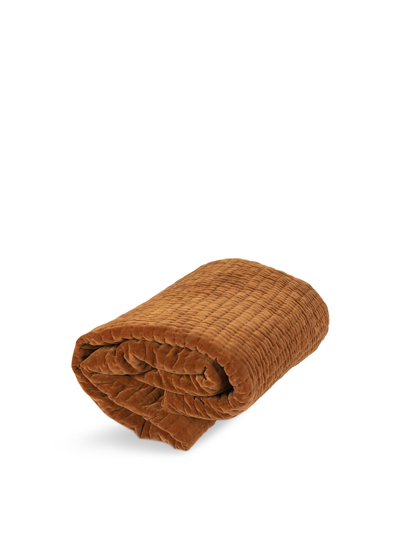Velvet Kantha Bedspread Toffee 240 x 260
