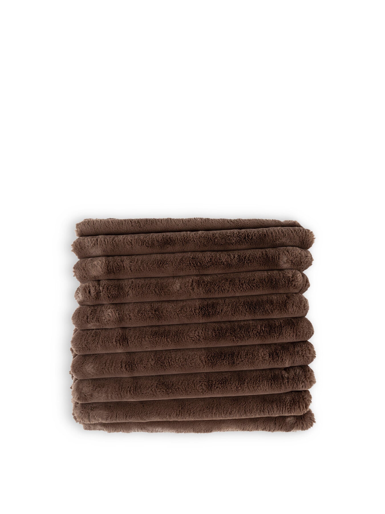 chunky cord faux fur throw mocha 150 x 220