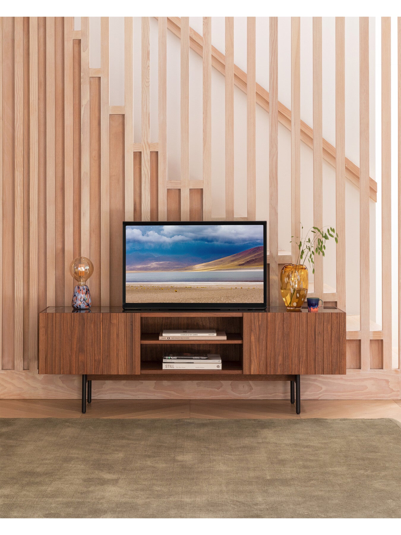 Riga AV Unit Grey Ceramic