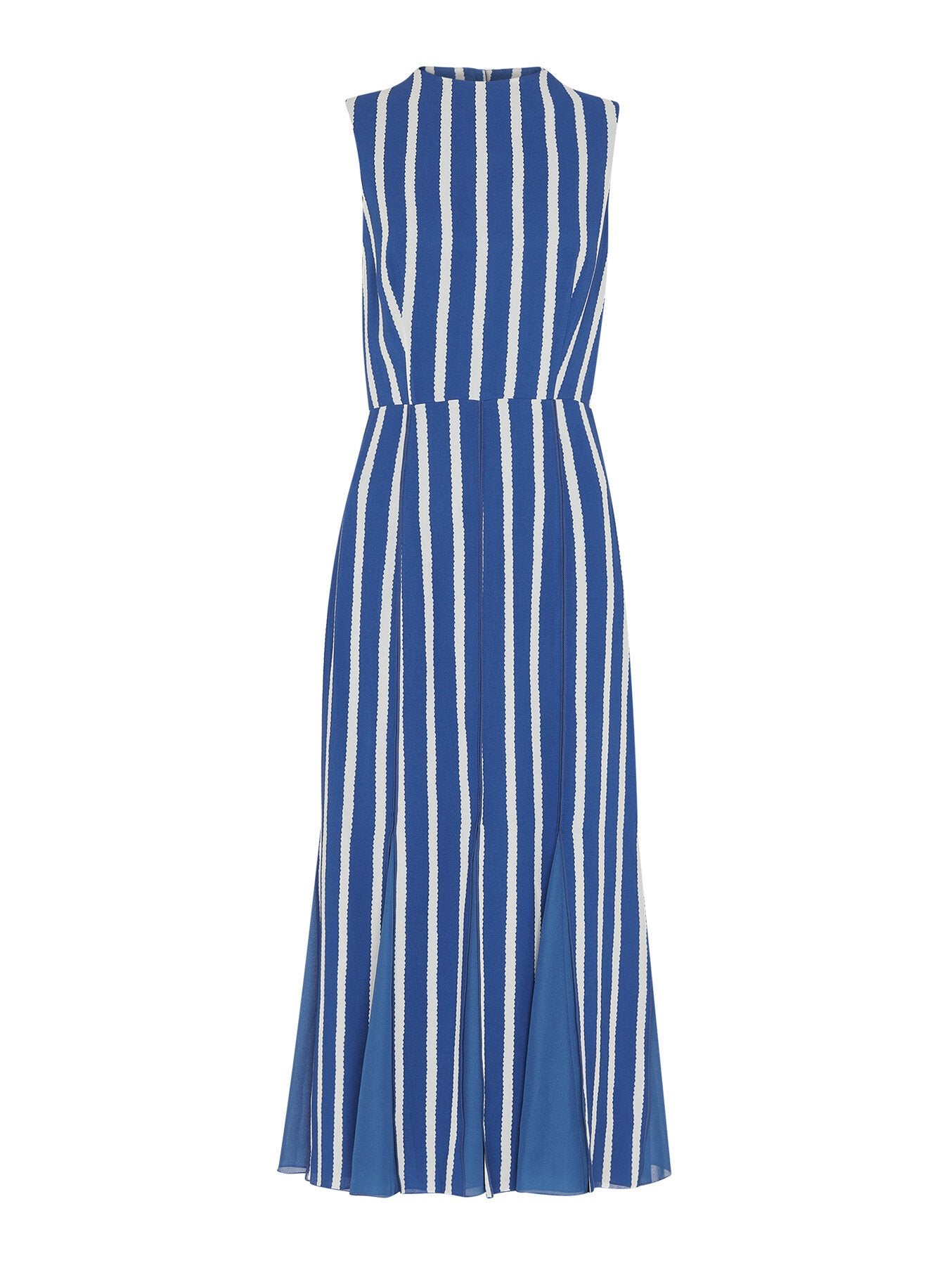 Crinkle Stripe Midi Dress