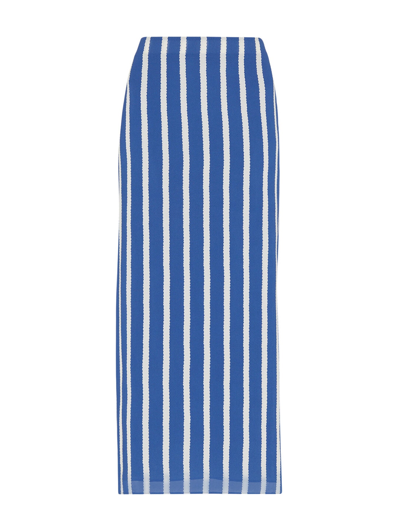 Crinkle Stripe Midi Skirt