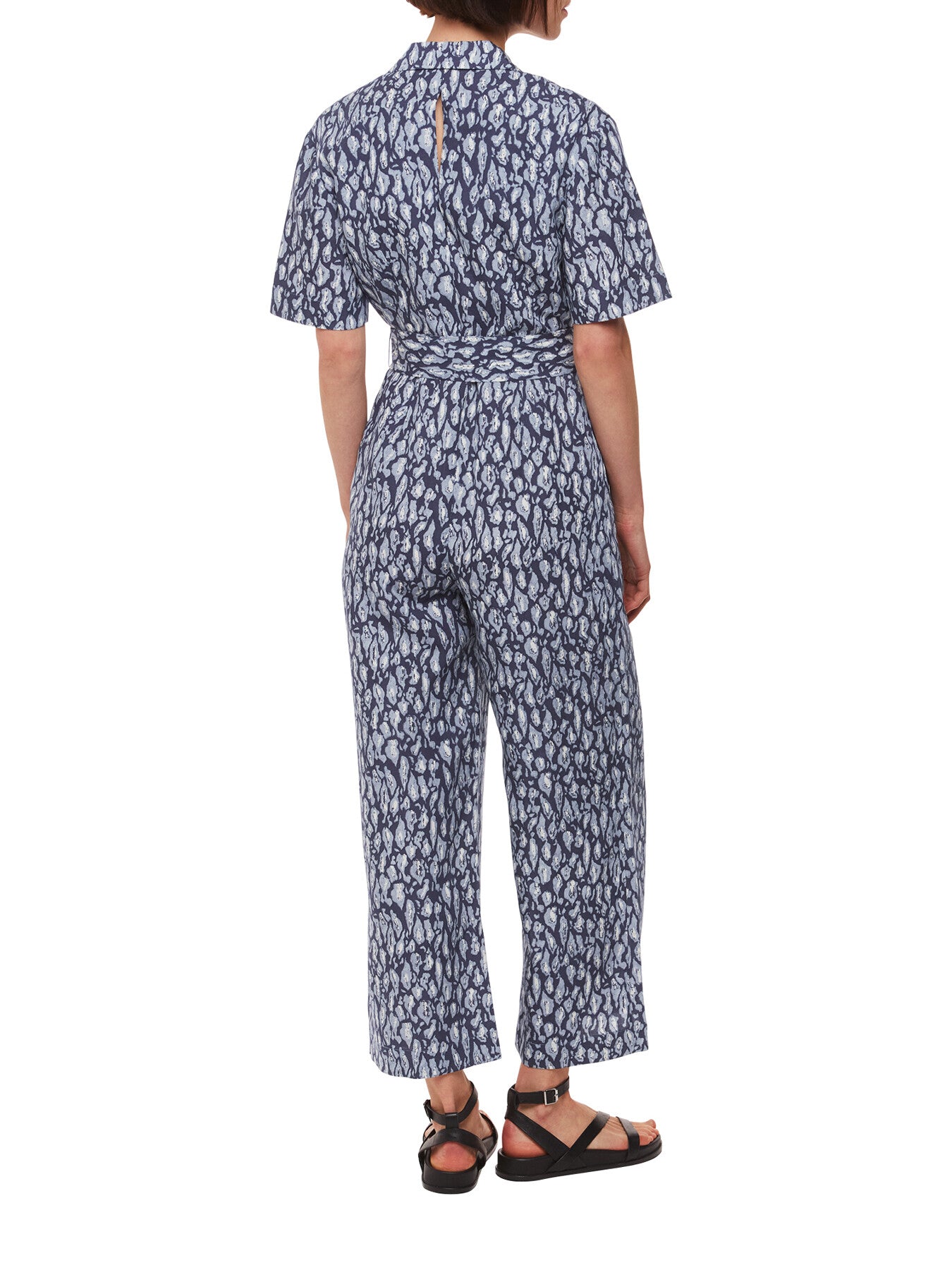 Leopard Linen Blend Jumpsuit