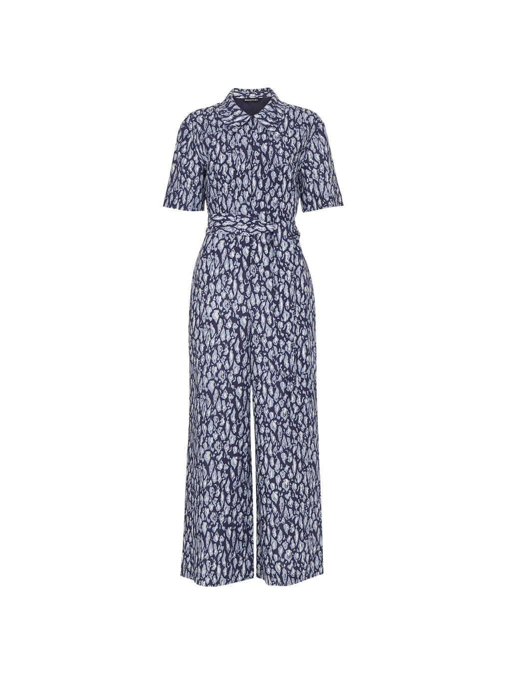 Leopard Linen Blend Jumpsuit