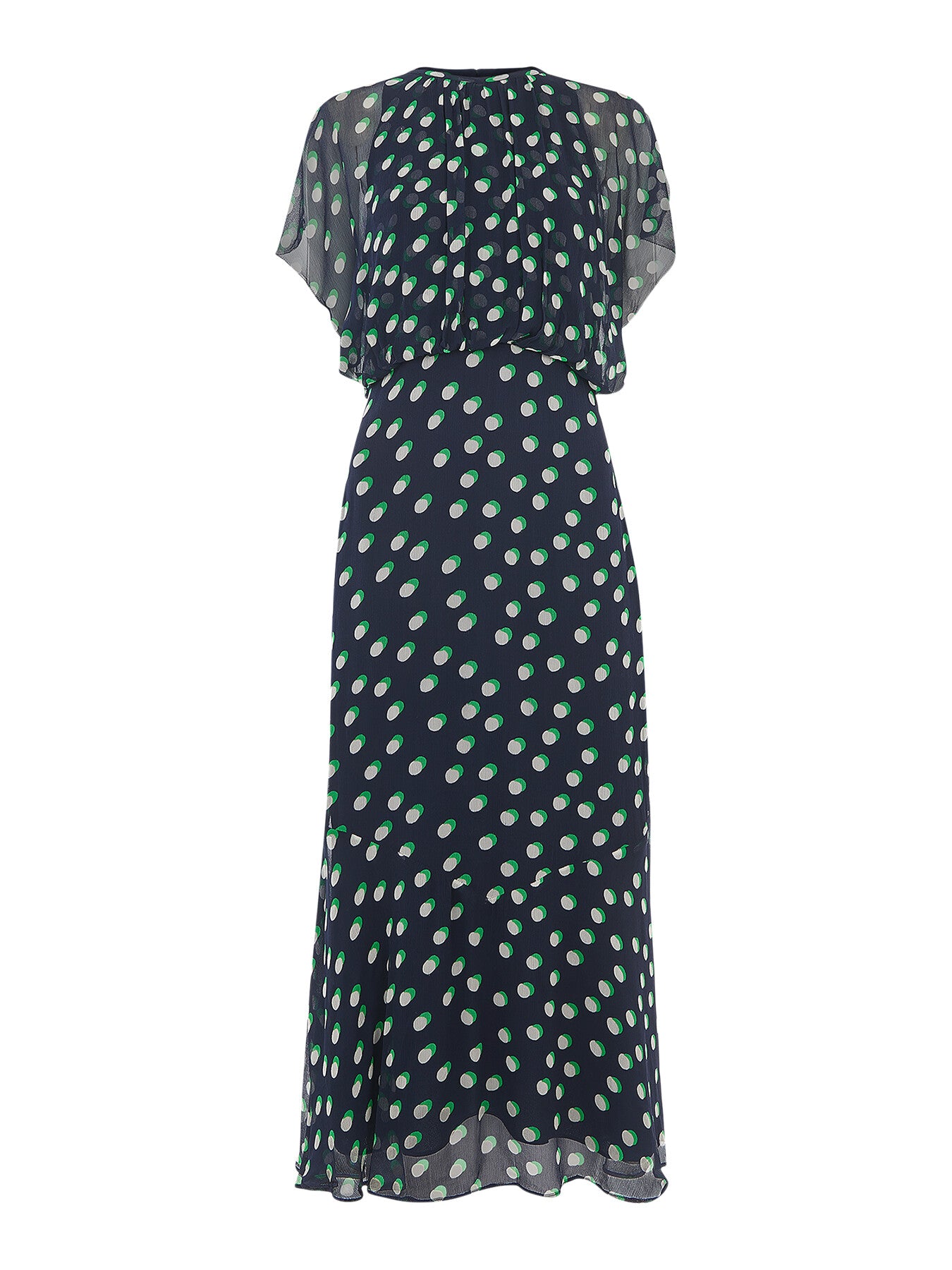 Moon Spot Print Midi Dress