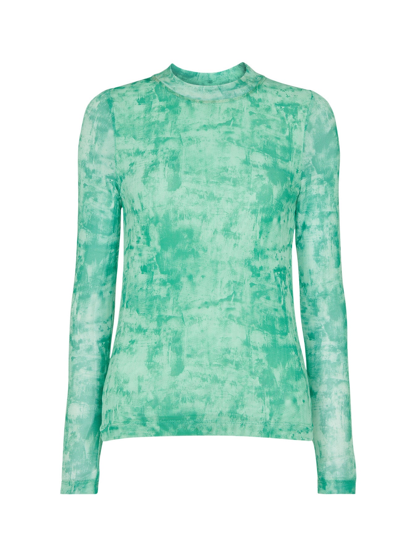Brushwork Print Mesh Jersey