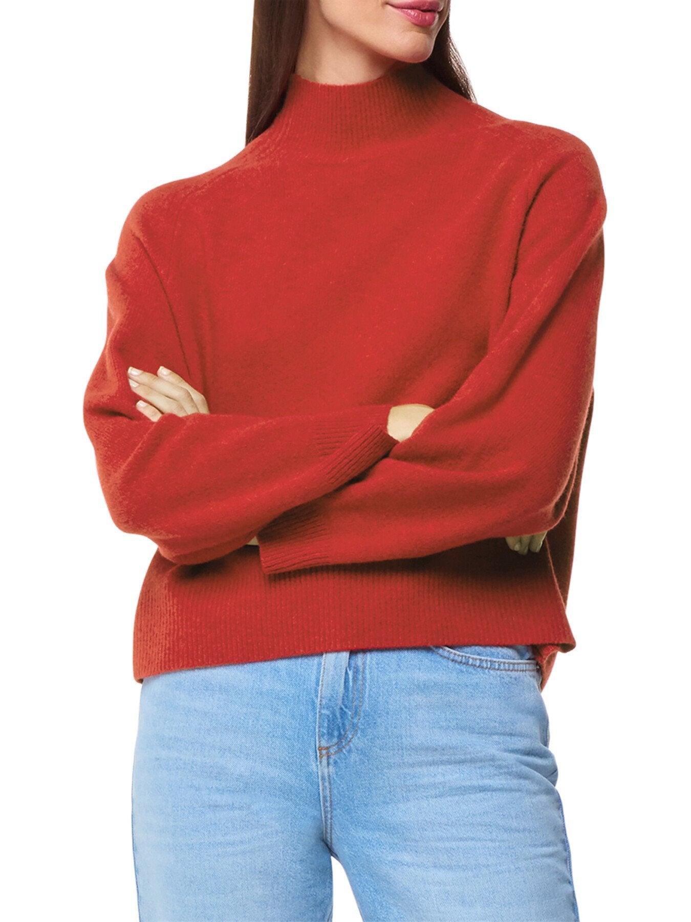 Wool Funnel Neck Knit