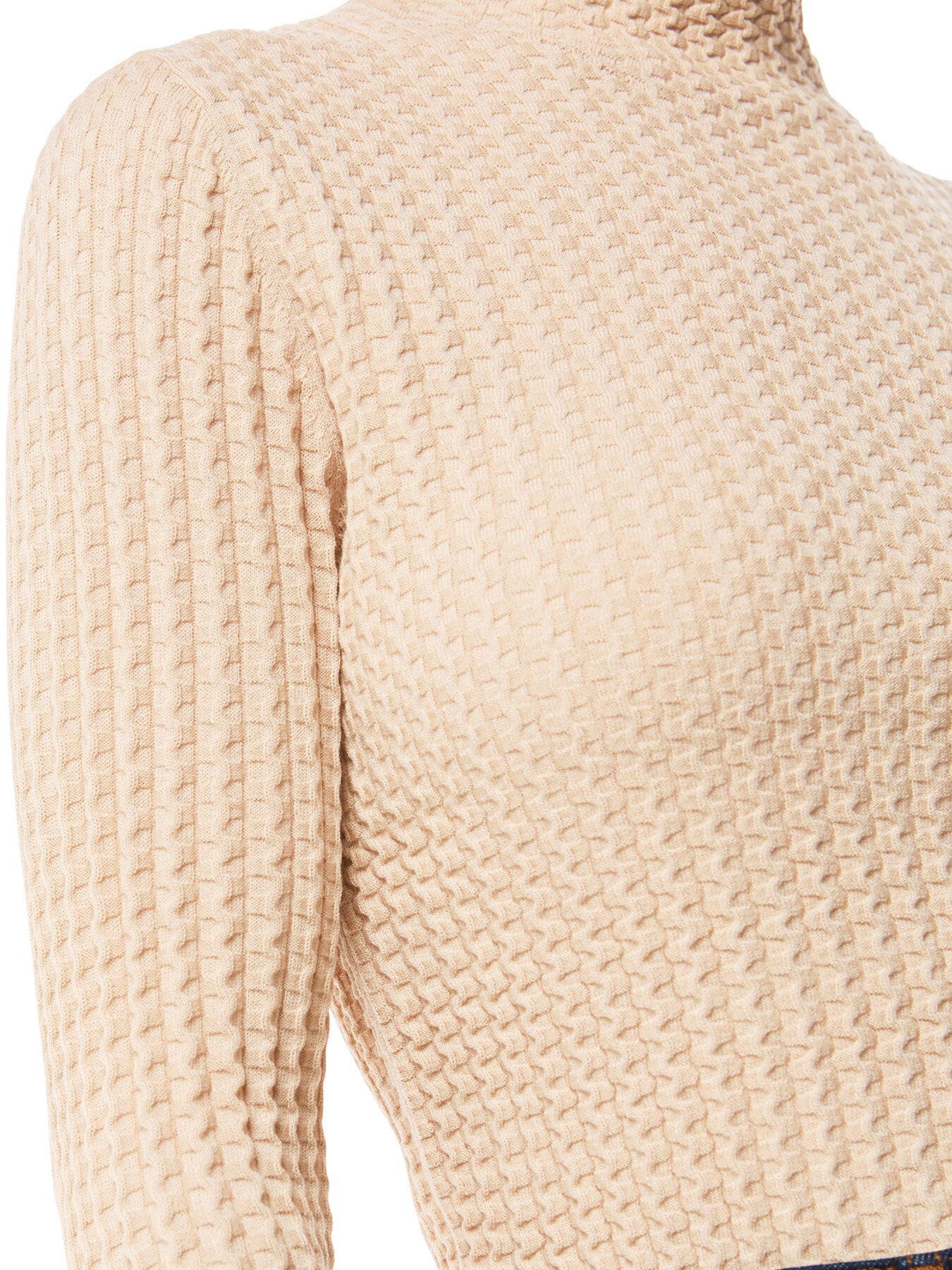 Textured Detail High Neck Knit