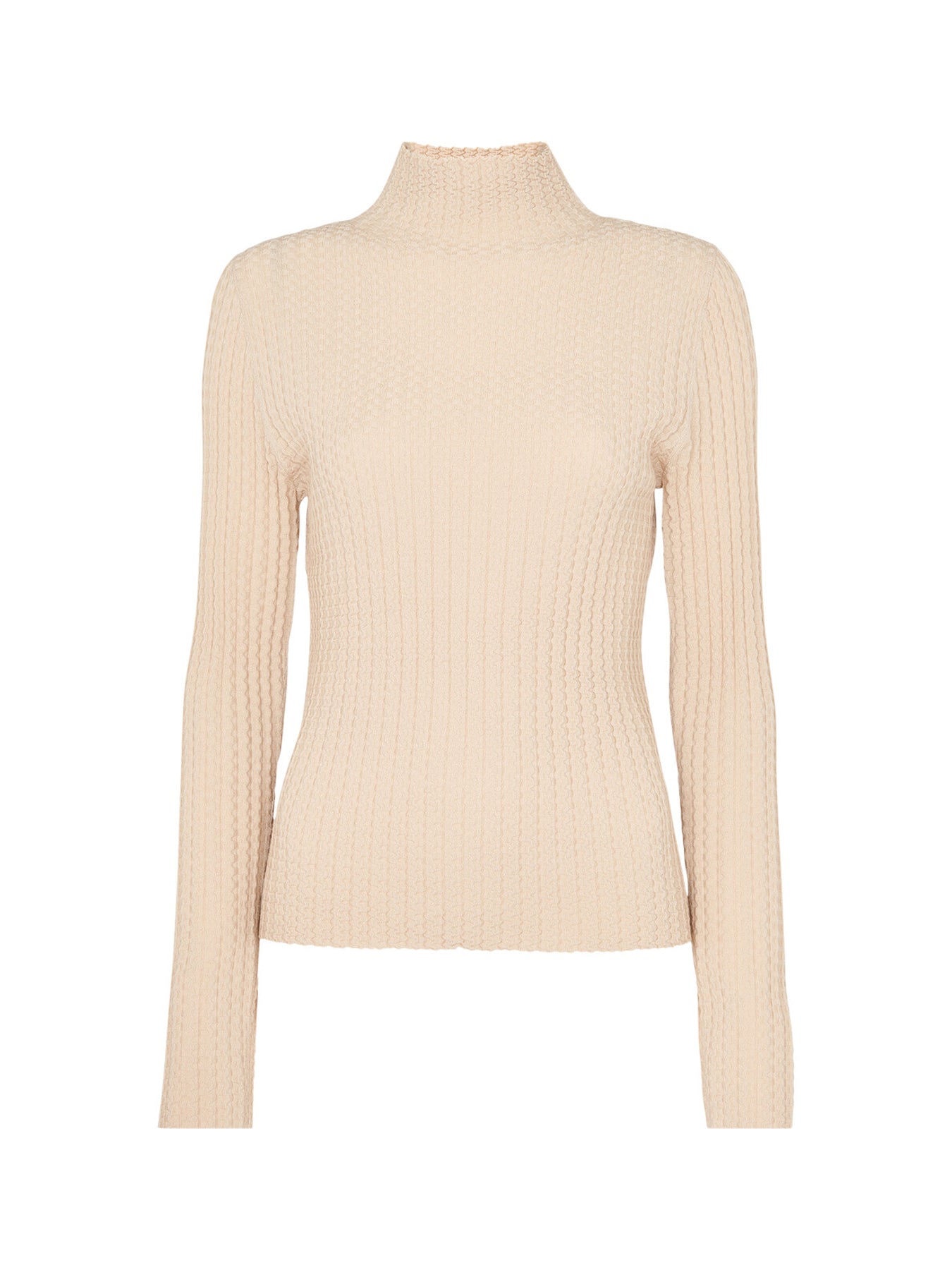 Textured Detail High Neck Knit
