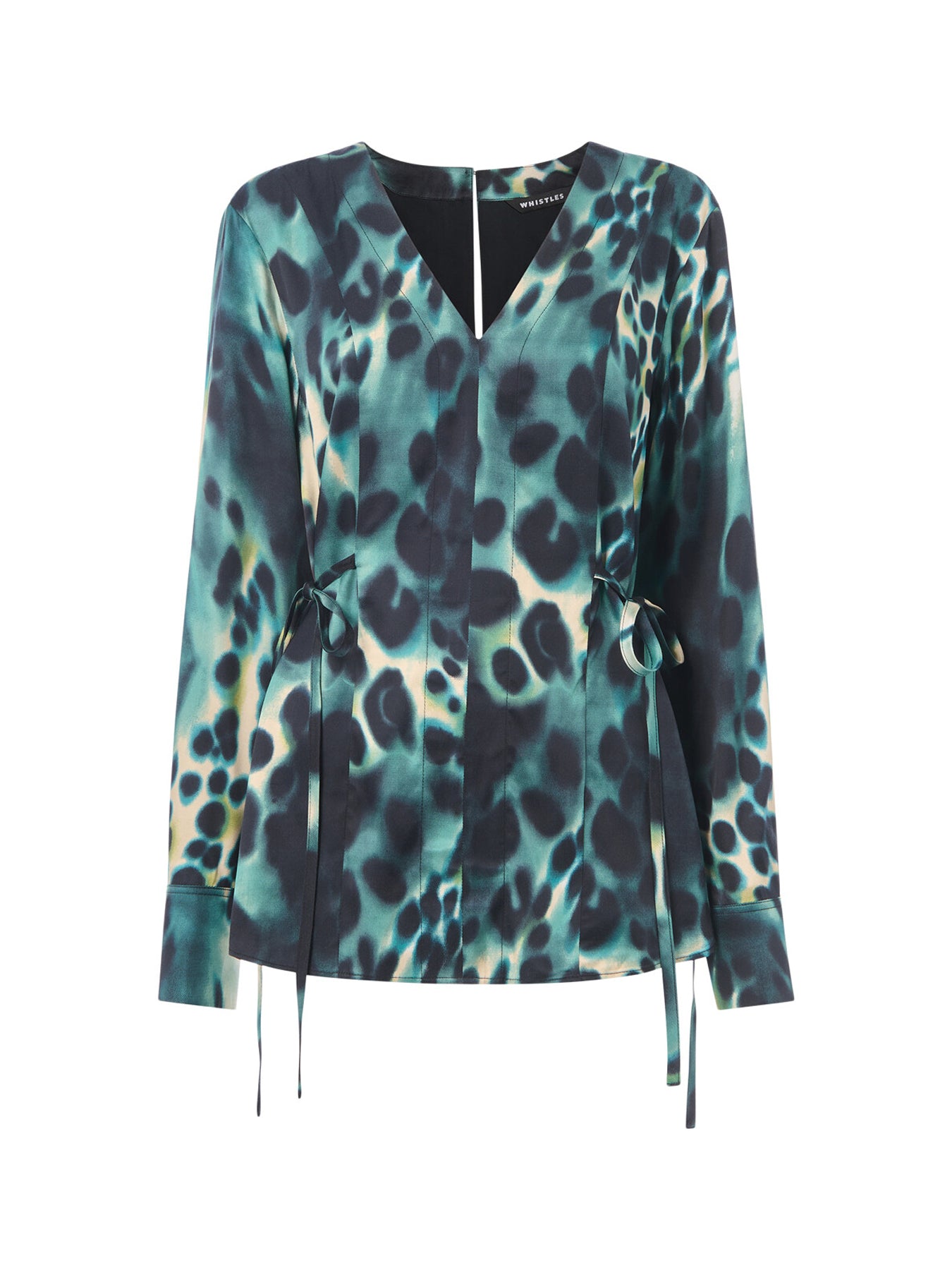 Misty Leopard V Neck Blouse