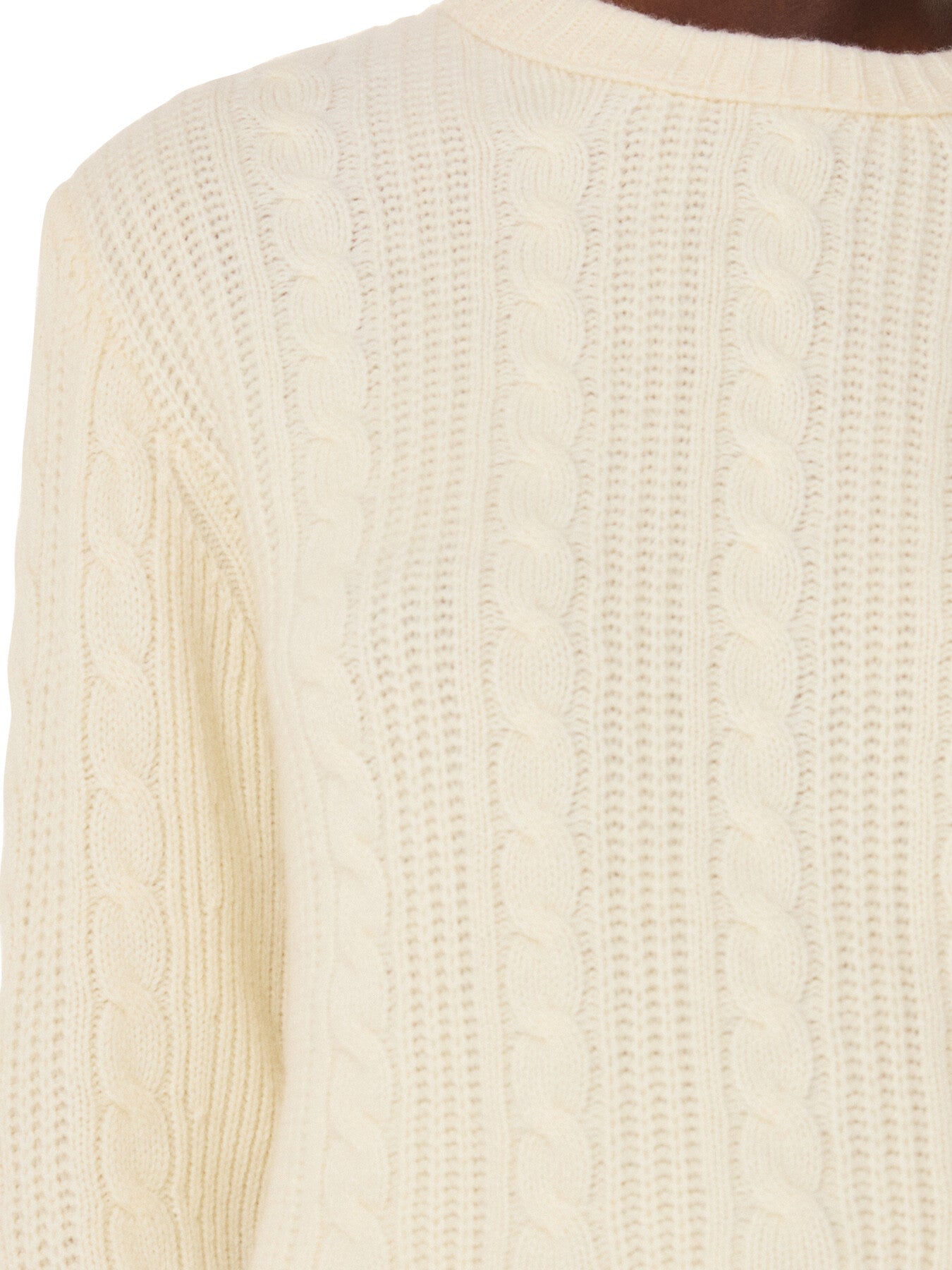 Cable Detail Crew Neck Knit