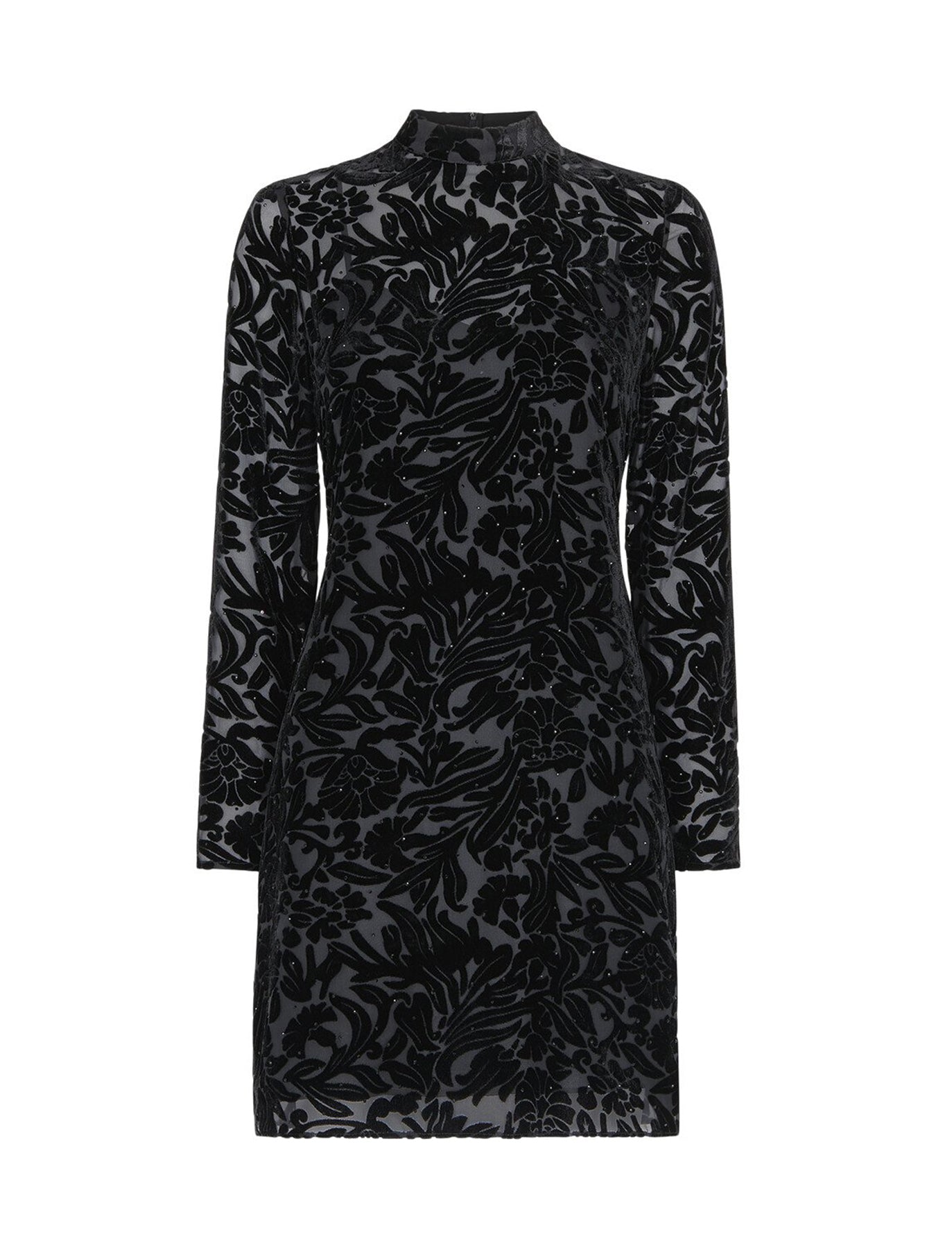 Hot Fix Floral Velvet Dress