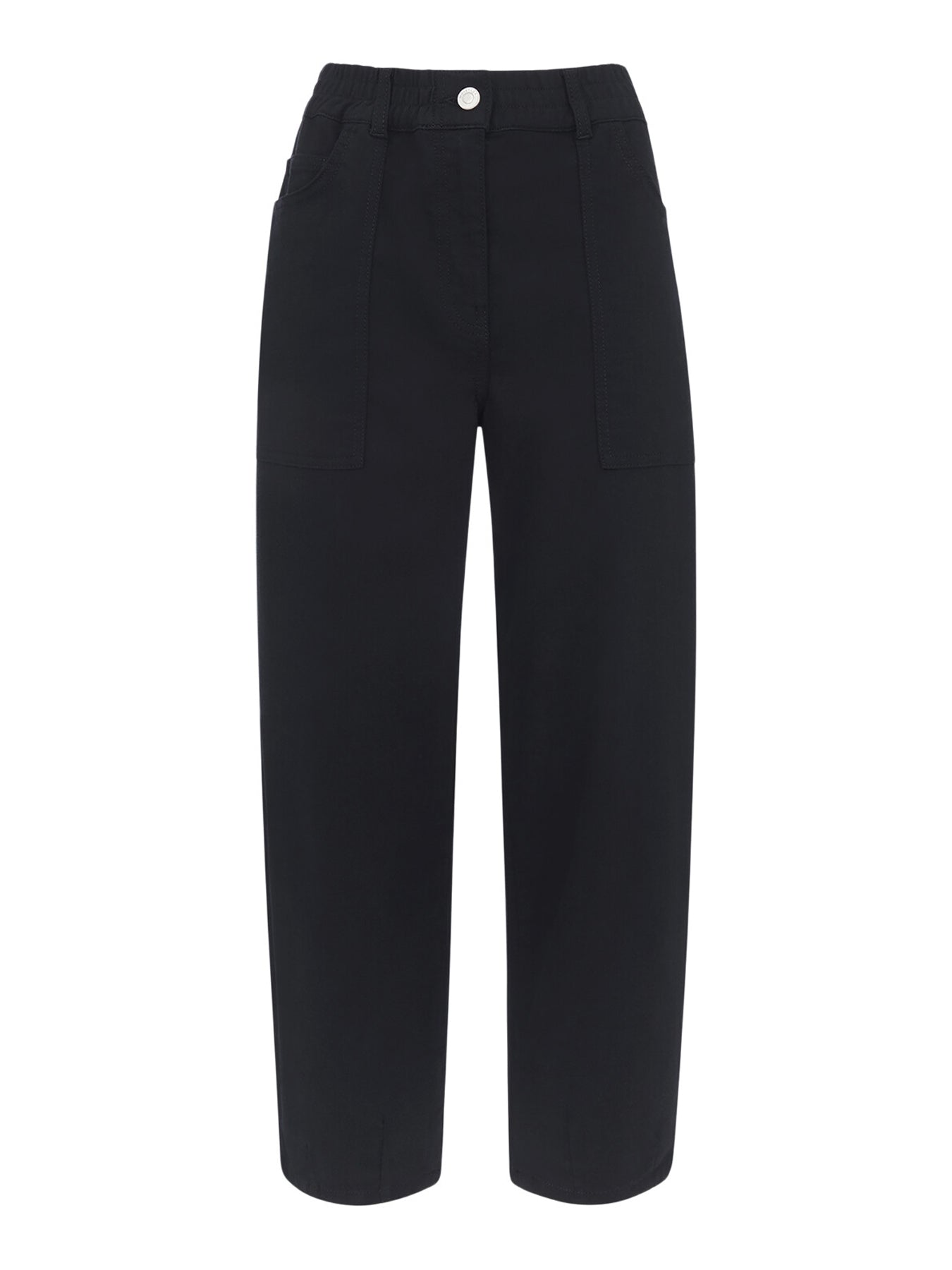 Solid Black Tessa Casual Trouser