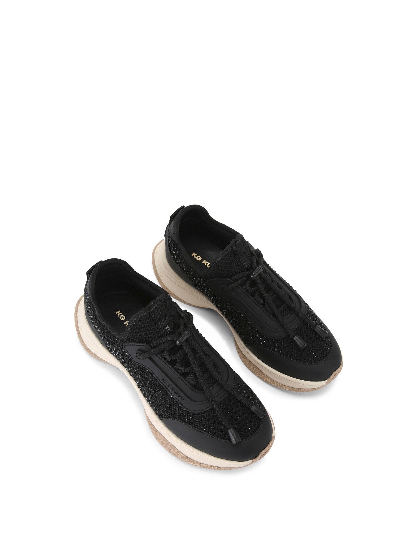 Kelsie Knit Gem Embellished Trainers