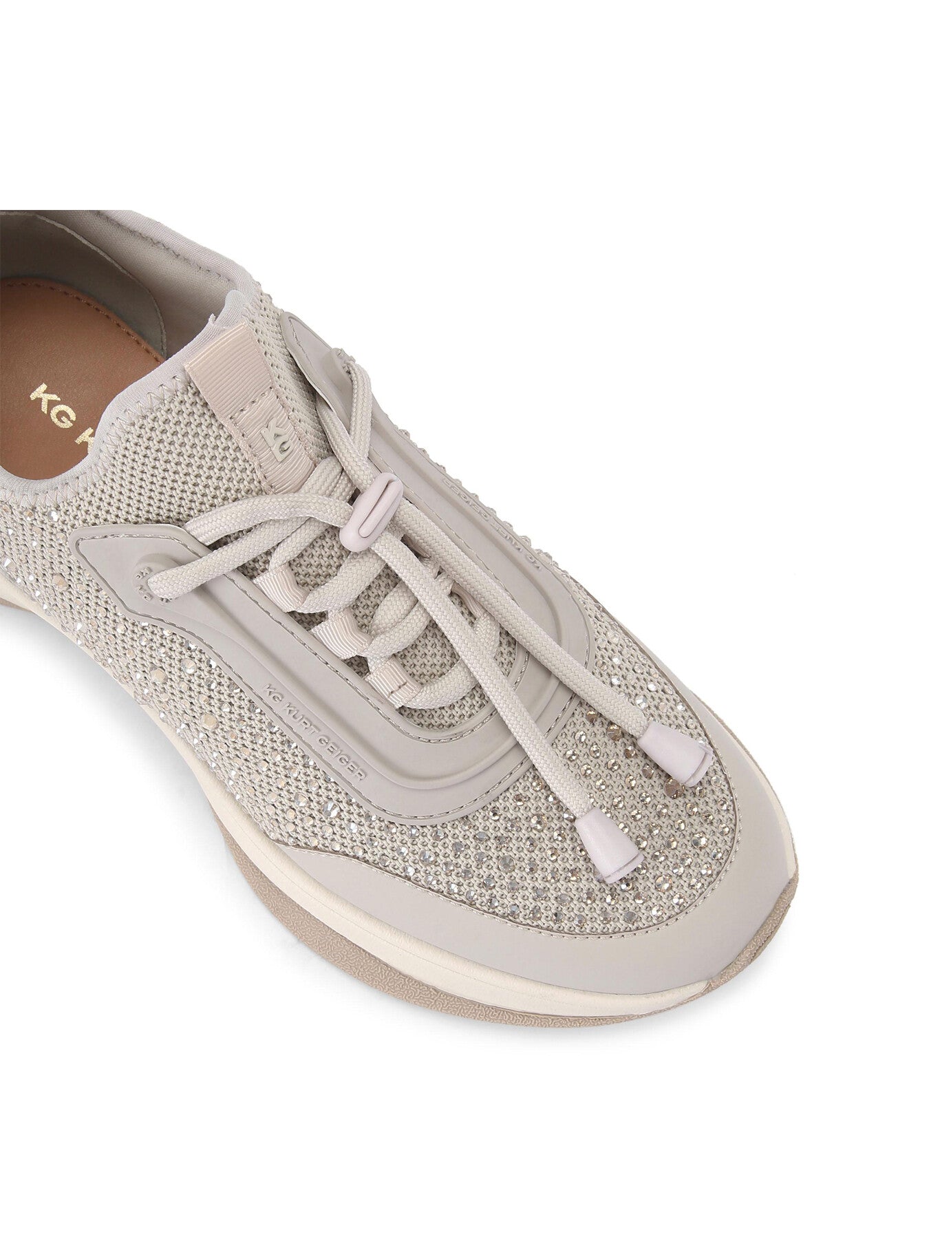 Kelsie Knit Gem Embellished Trainers