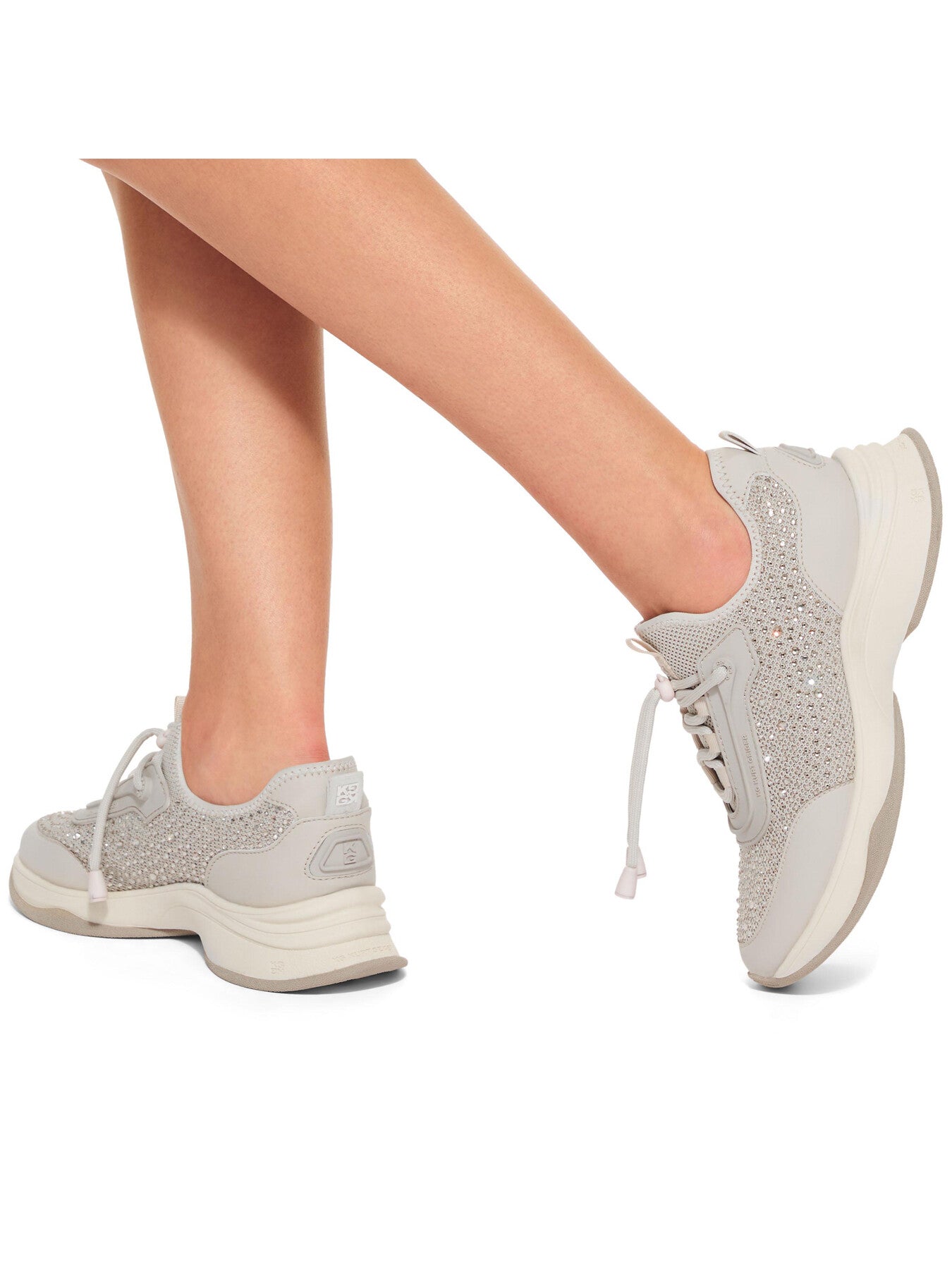 Kelsie Knit Gem Embellished Trainers