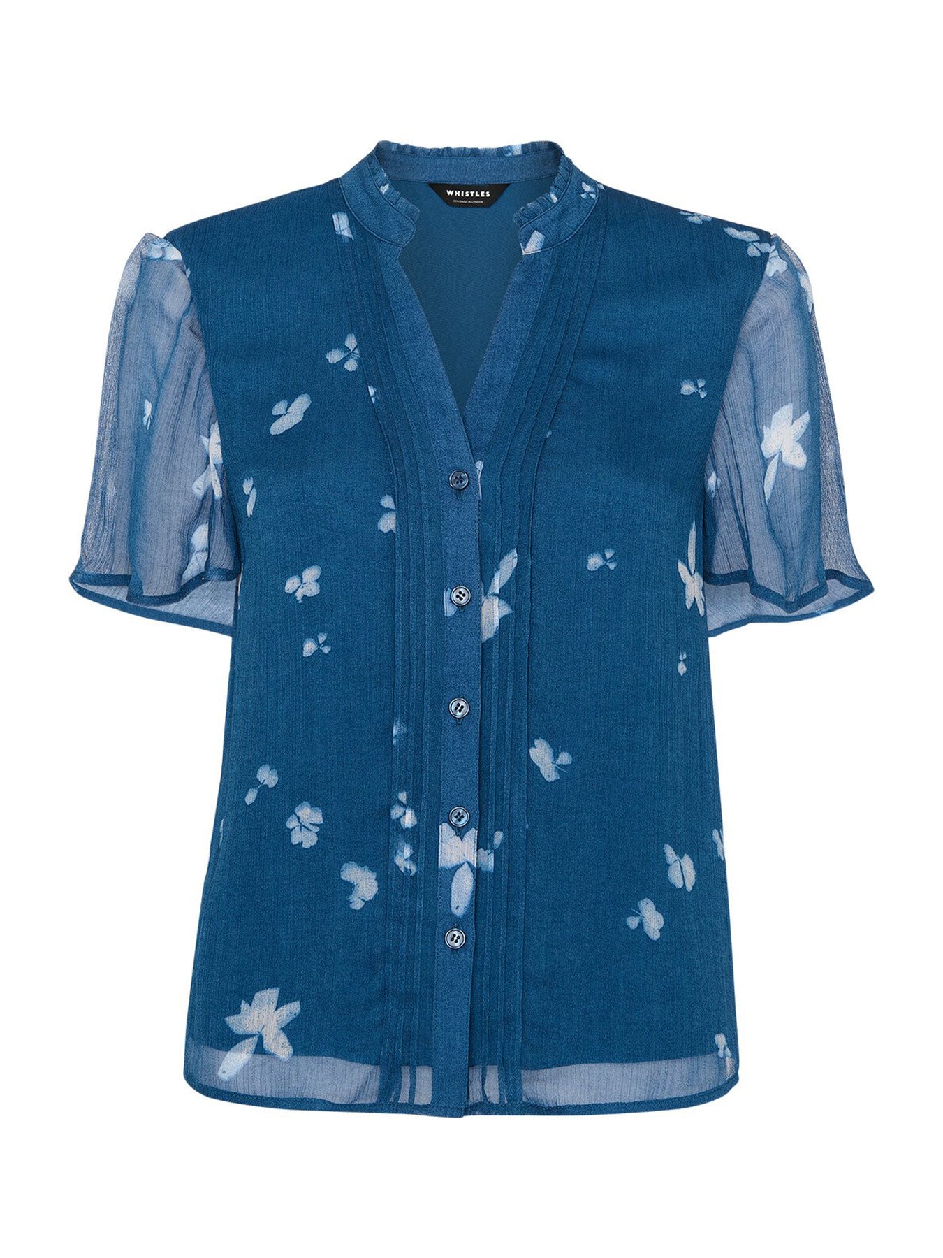 Blue/Multi Sun Bleached Floral Blouse