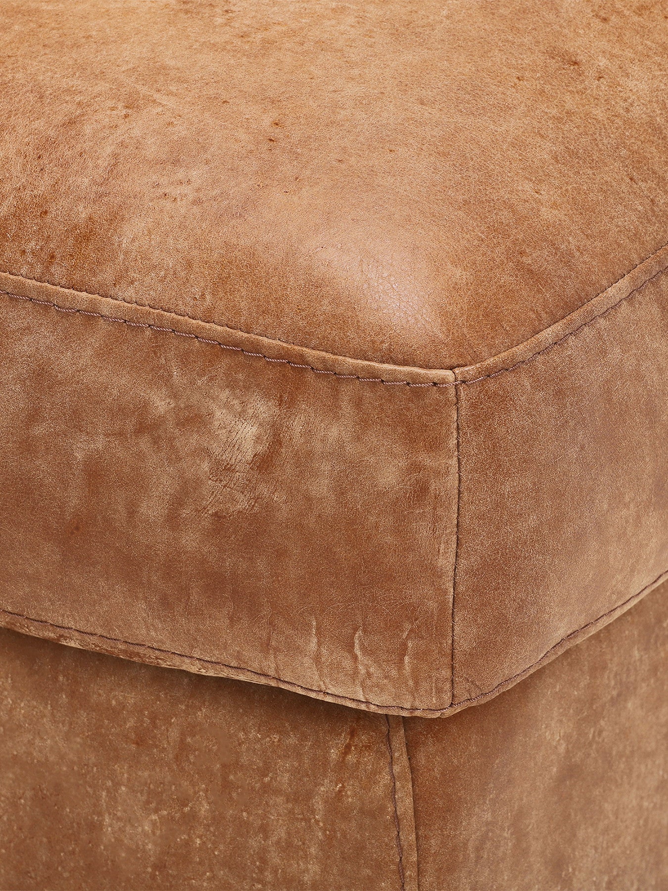 New Houston Leather Footstool