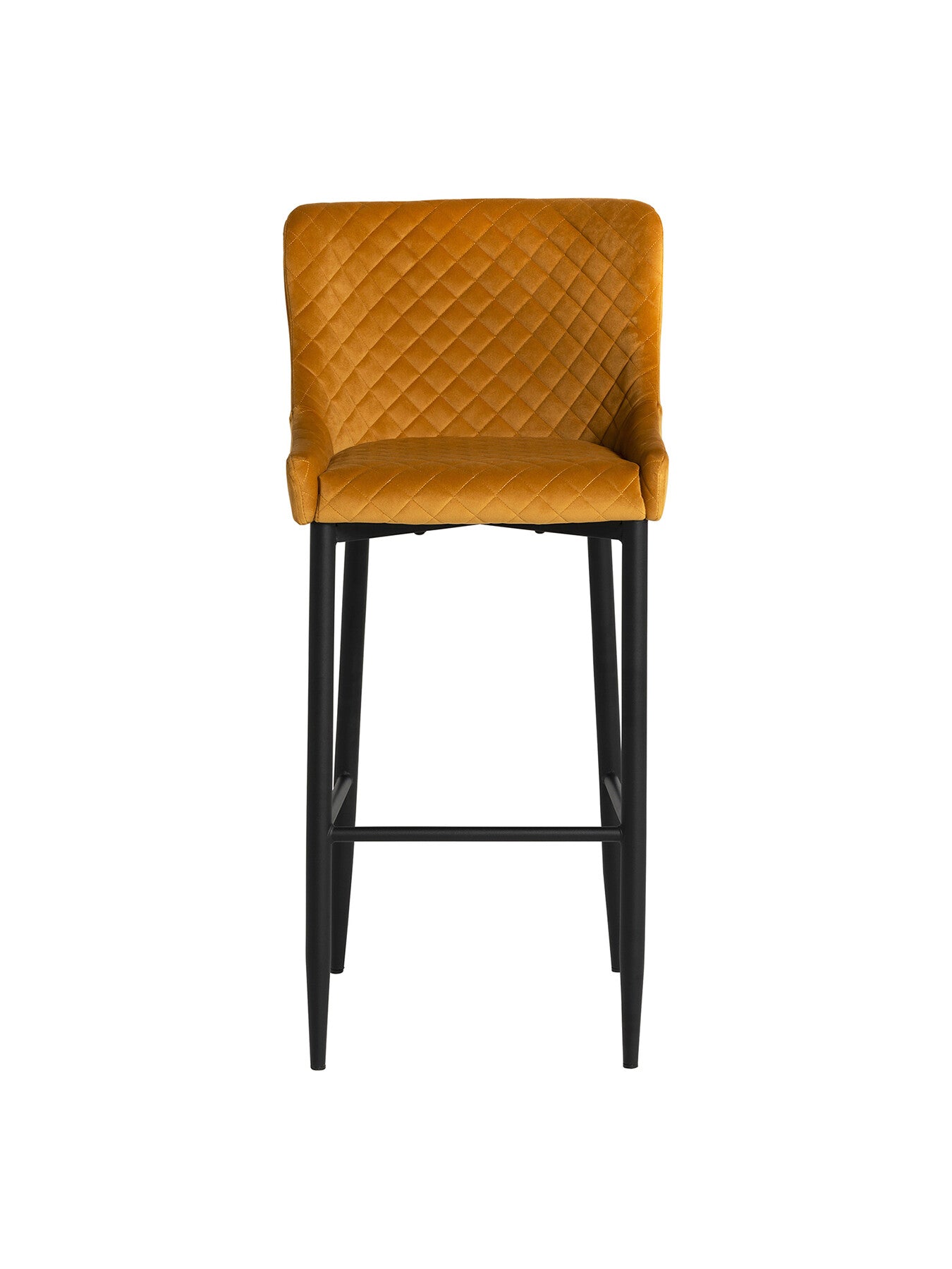 Rivington Golden Velvet Quilted Bar Stool