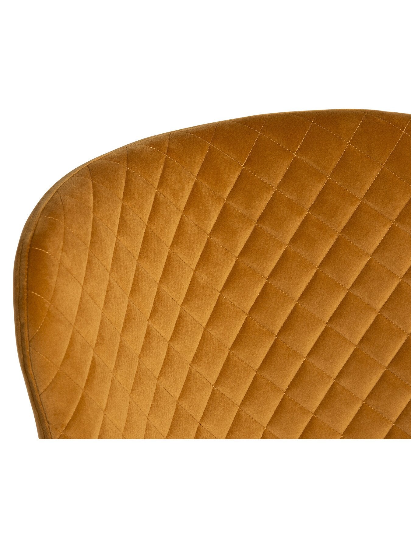 Yellow Rivington Golden Velvet Quilted Dining Chair