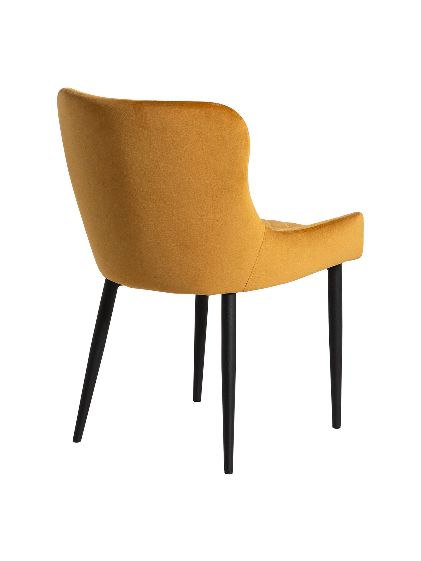 Yellow Rivington Golden Velvet Quilted Dining Chair