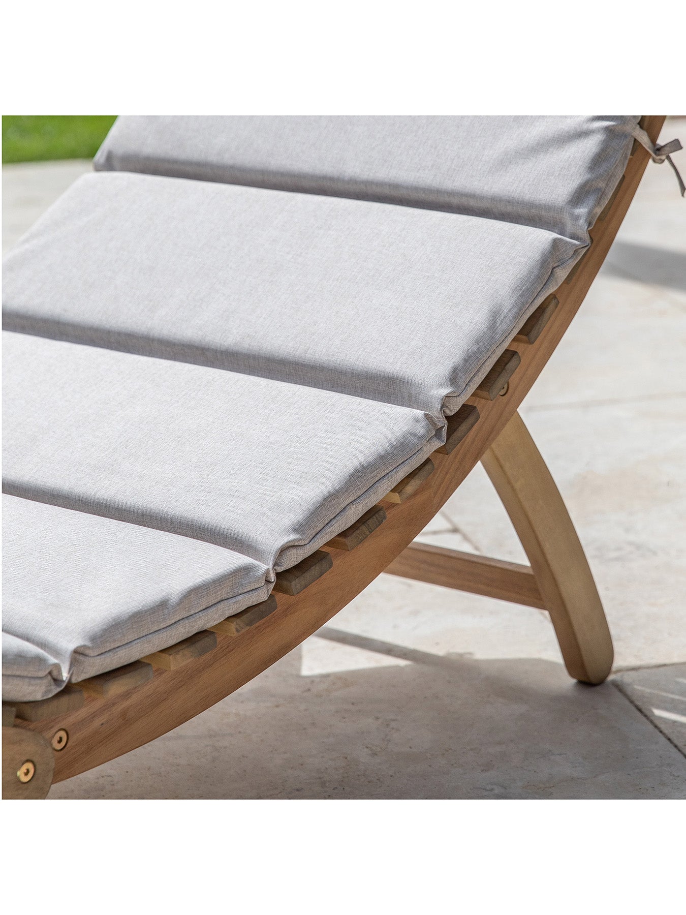 Ammos Foldaway Acacia Sunlounger