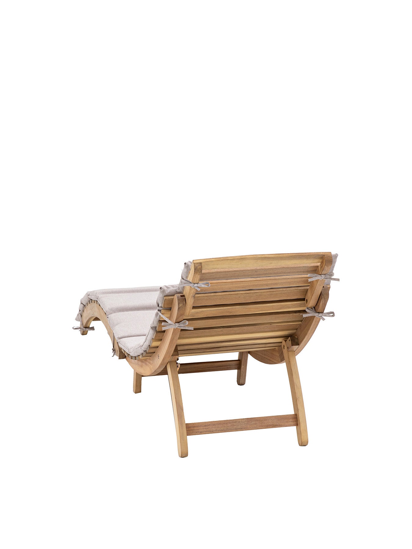 Ammos Foldaway Acacia Sunlounger