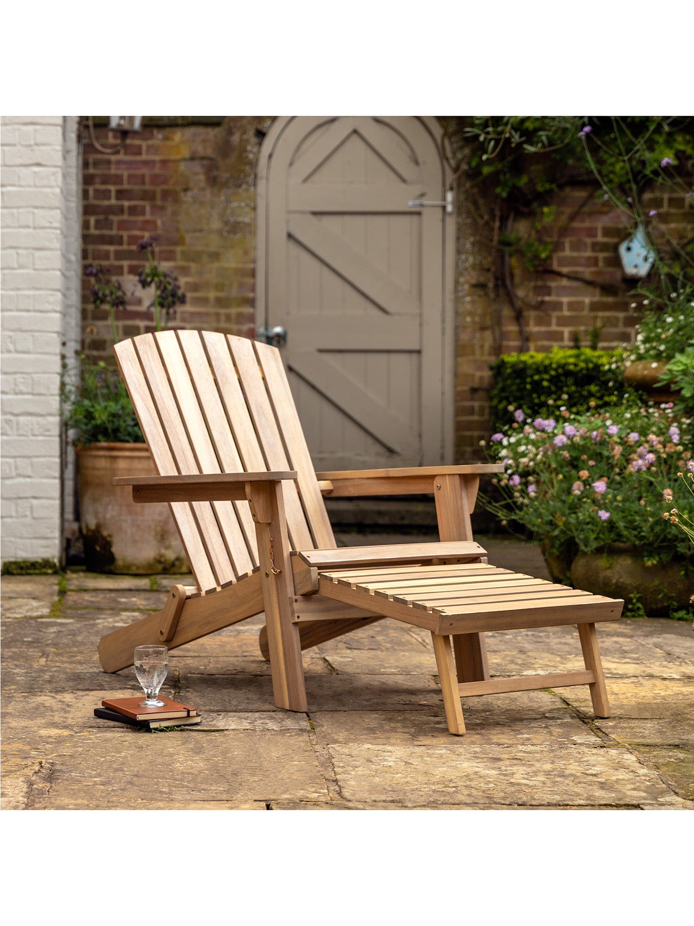 Aspri Acacia Lounge Chair with Footstool