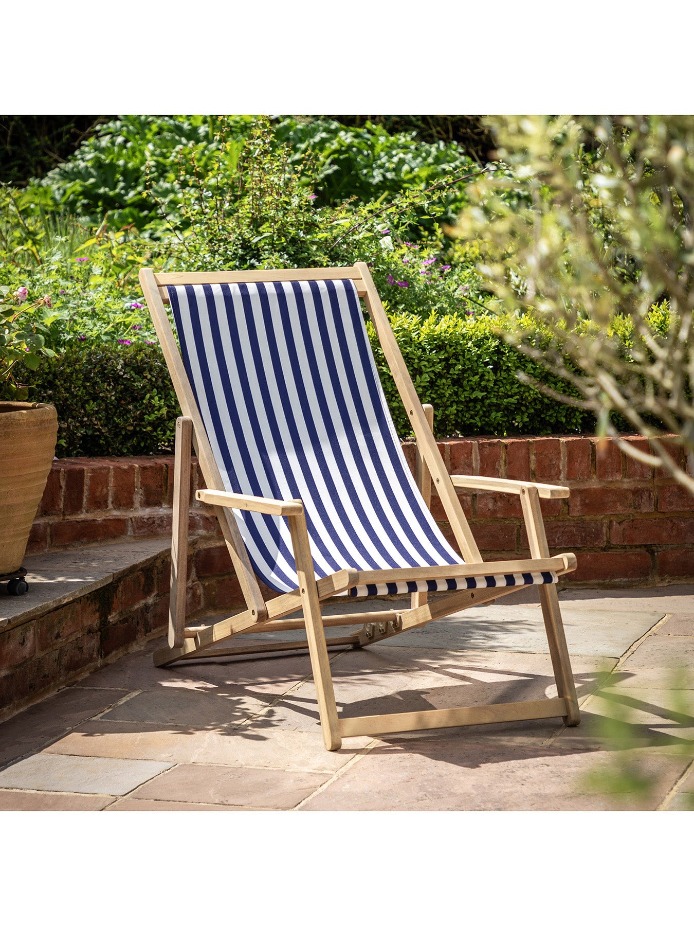 Creta Deck Chair Navy Stripe