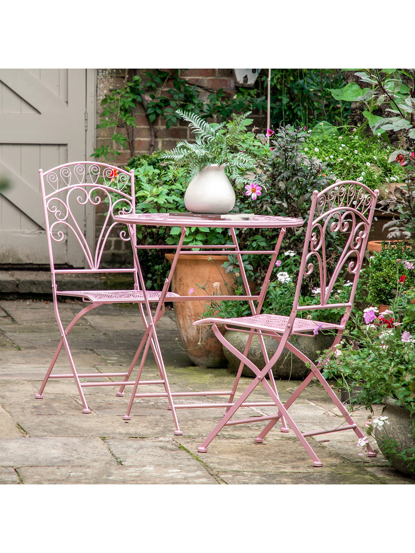 Brindisi 2 Seater Bistro Set Pink