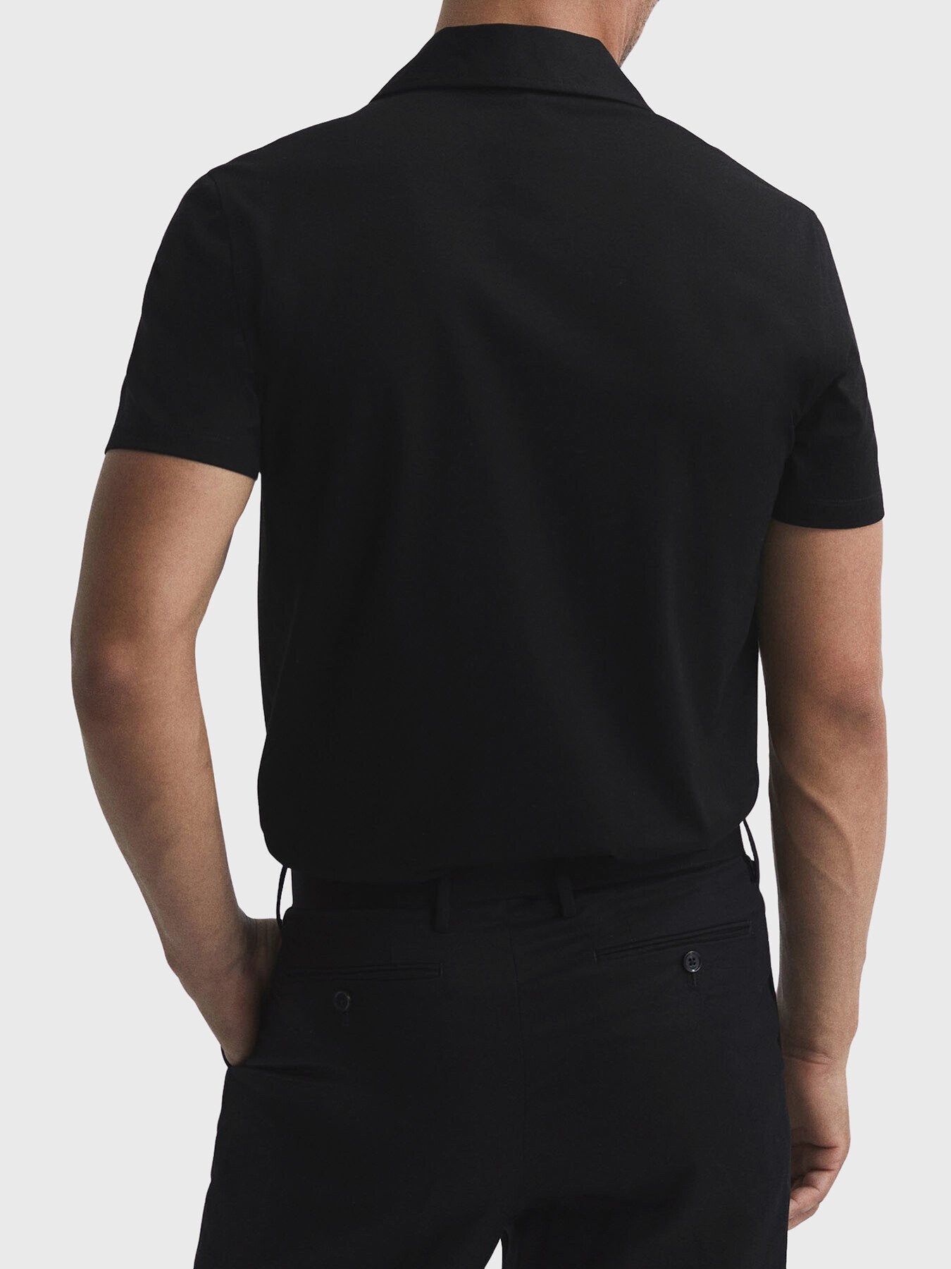 Caspa Mercerised Jersey Cuban Collar Shirt