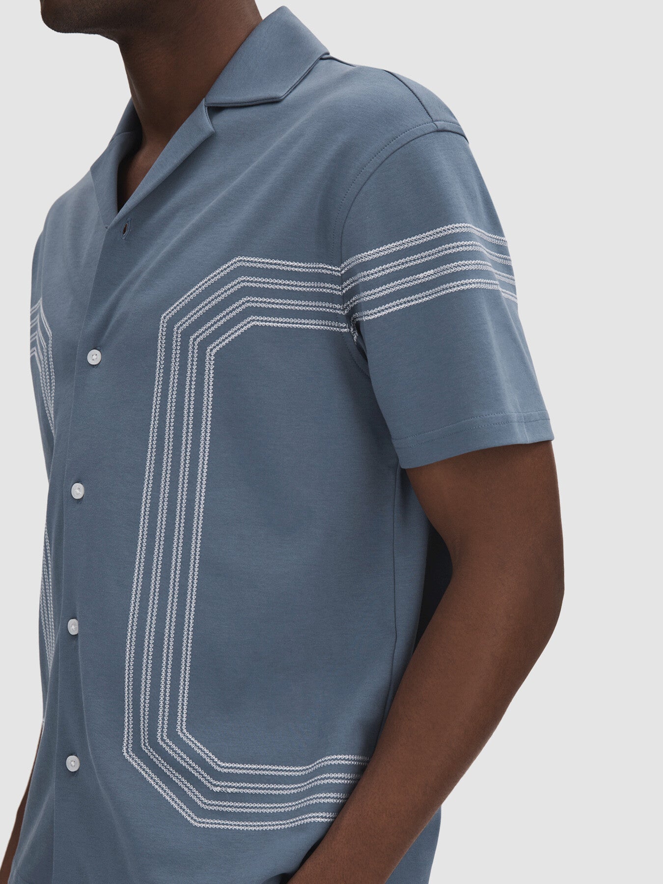 Arlington Mercerised Cotton Embroidered Cuban Coll